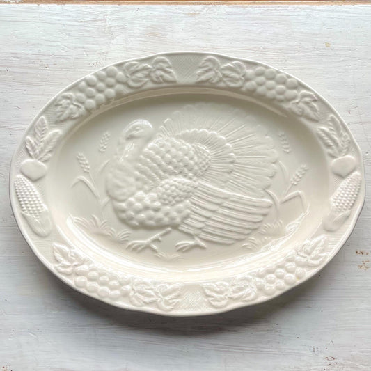 King Tom Turkey Platter - Vintage Thanksgiving Platter - Thanksgiving Serving Plate - Thanksgiving Tabletop Decor - Fall Decor