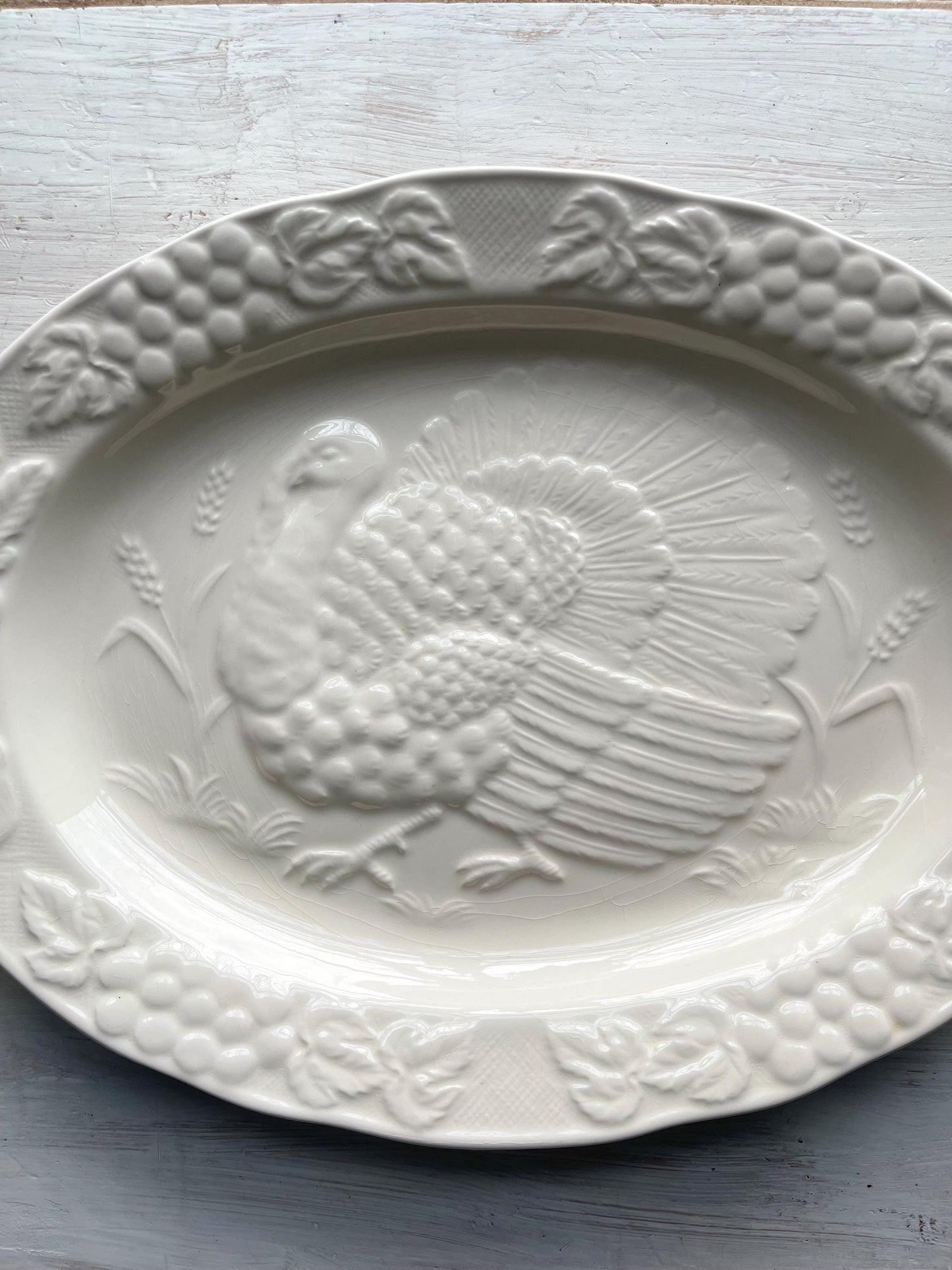 King Tom Turkey Platter - Vintage Thanksgiving Platter - Thanksgiving Serving Plate - Thanksgiving Tabletop Decor - Fall Decor