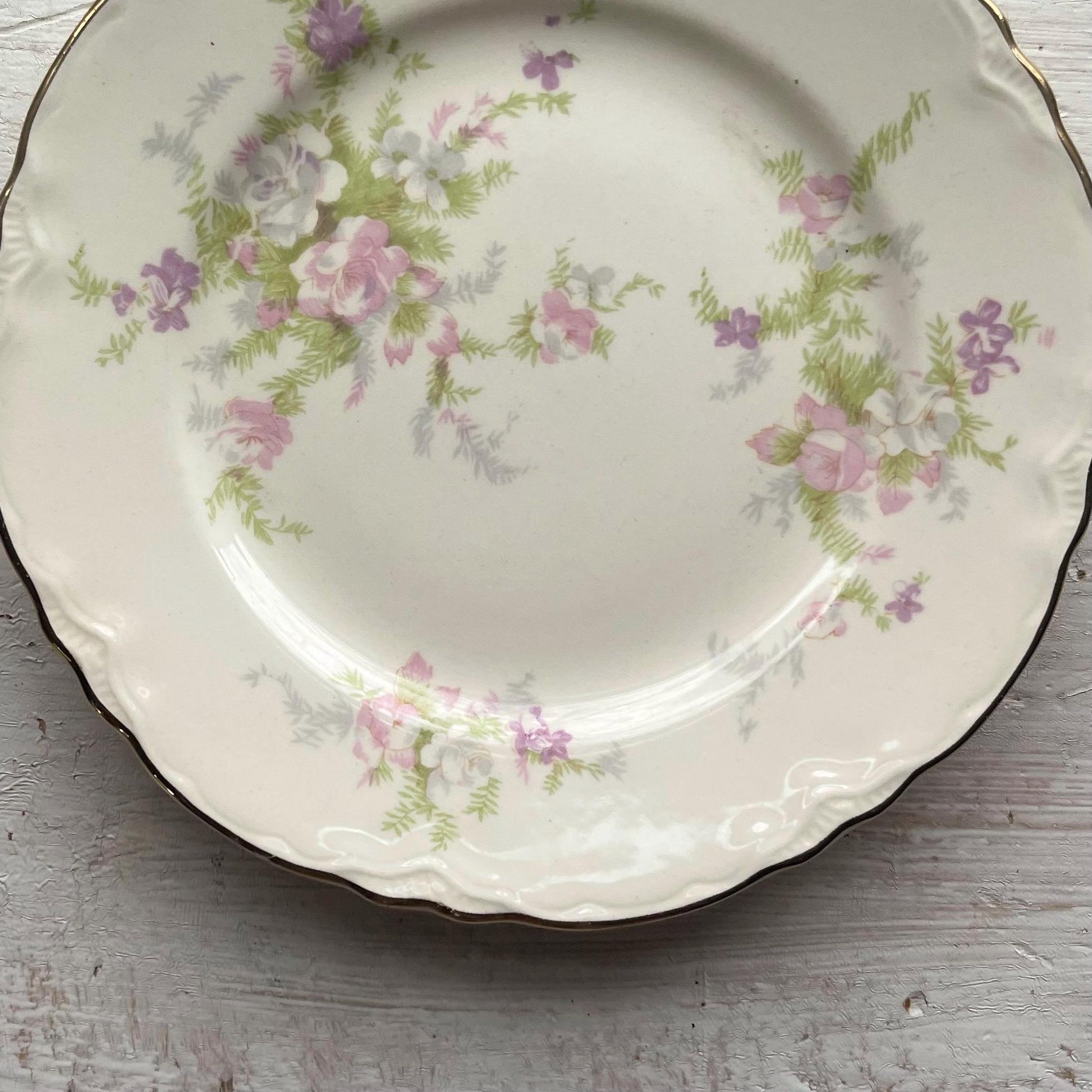 Homer Laughlin China Jean Pattern Plates | Laughlin Jean Dinner Plates | Vintage Floral Plates | Homer Laughlin Jean Salad Plates