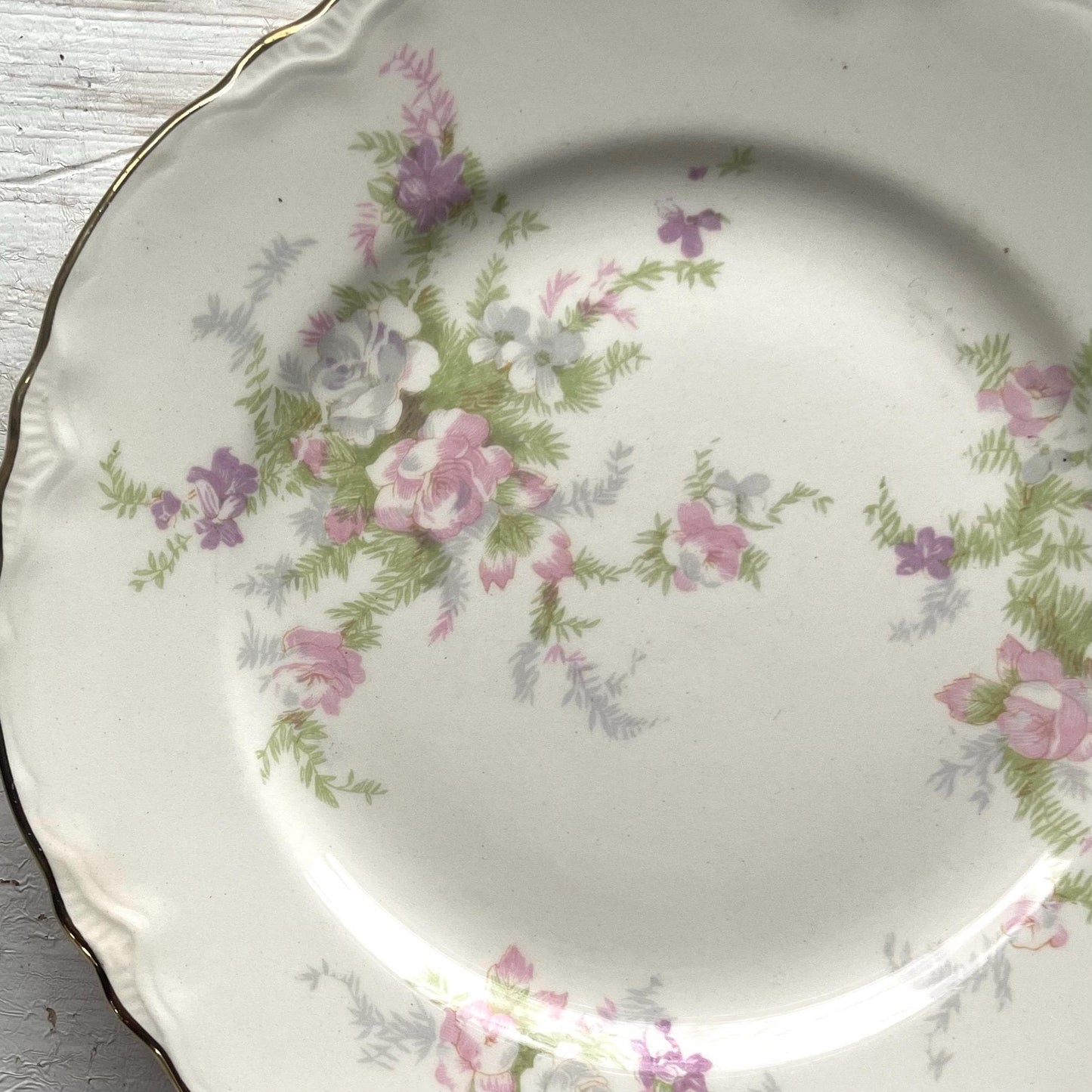 Homer Laughlin China Jean Pattern Plates | Laughlin Jean Dinner Plates | Vintage Floral Plates | Homer Laughlin Jean Salad Plates