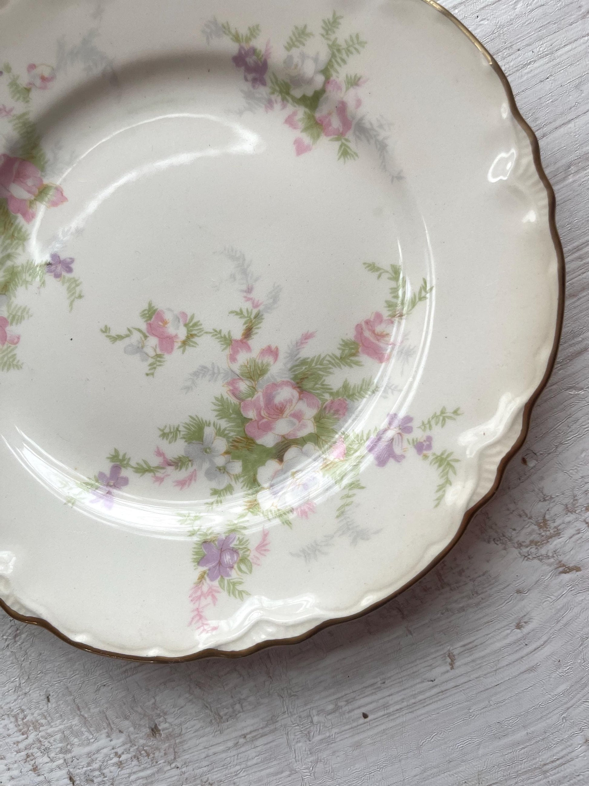 Set of 2 Homer Laughlin China Jean Pattern Bread and Butter Plates | Vintage Spring Dishes | Vintage China | Laughlin Jean Bread Plates