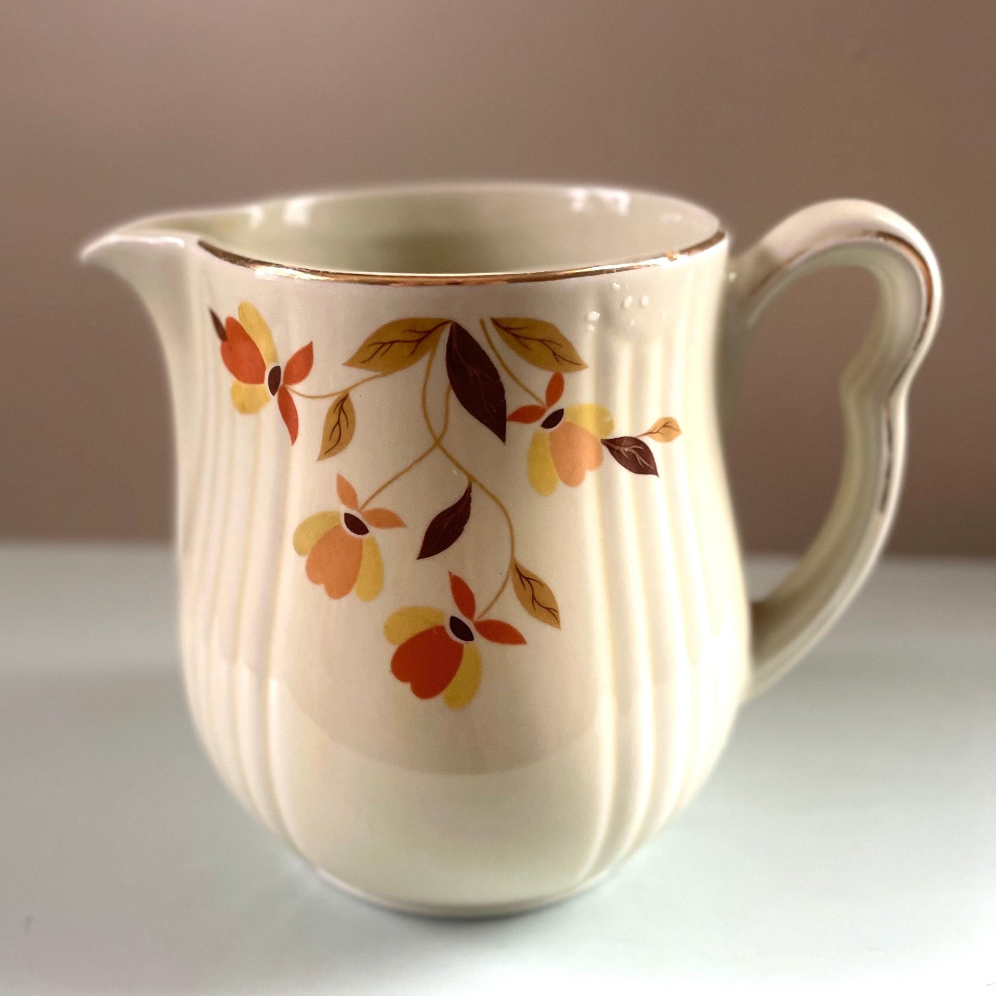 Vintage Hall Autumn Leaf Juice Pitcher - Retro Kitchenware - 1950s Drink Pitcher - Vintage Pitcher - Vintage Fall Dishes