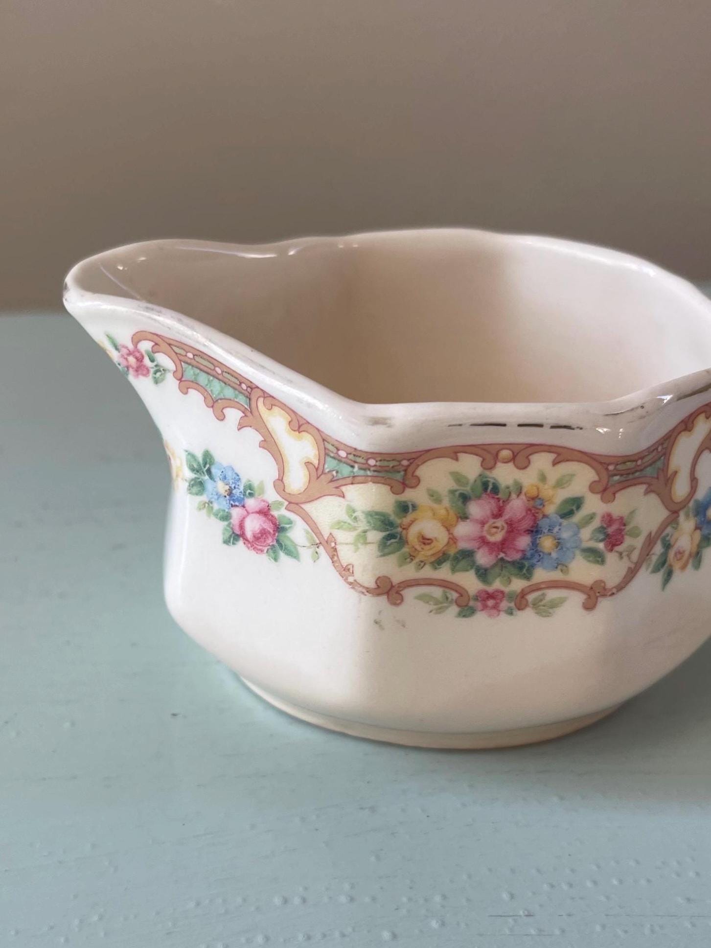 Vintage Mount Clemens Mildred Creamer | 1930s Vintage Dishes | Vintage Coffee Creamer | 1930s Vintage China | Mount Clemens Mildred China