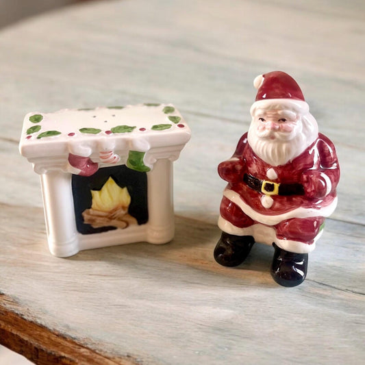 Vintage Christmas Mary Ann Baker Santa Salt & Pepper Shaker Set | Vintage Christmas Salt and Pepper Shaker Set | Otagiri Mary Ann Baker