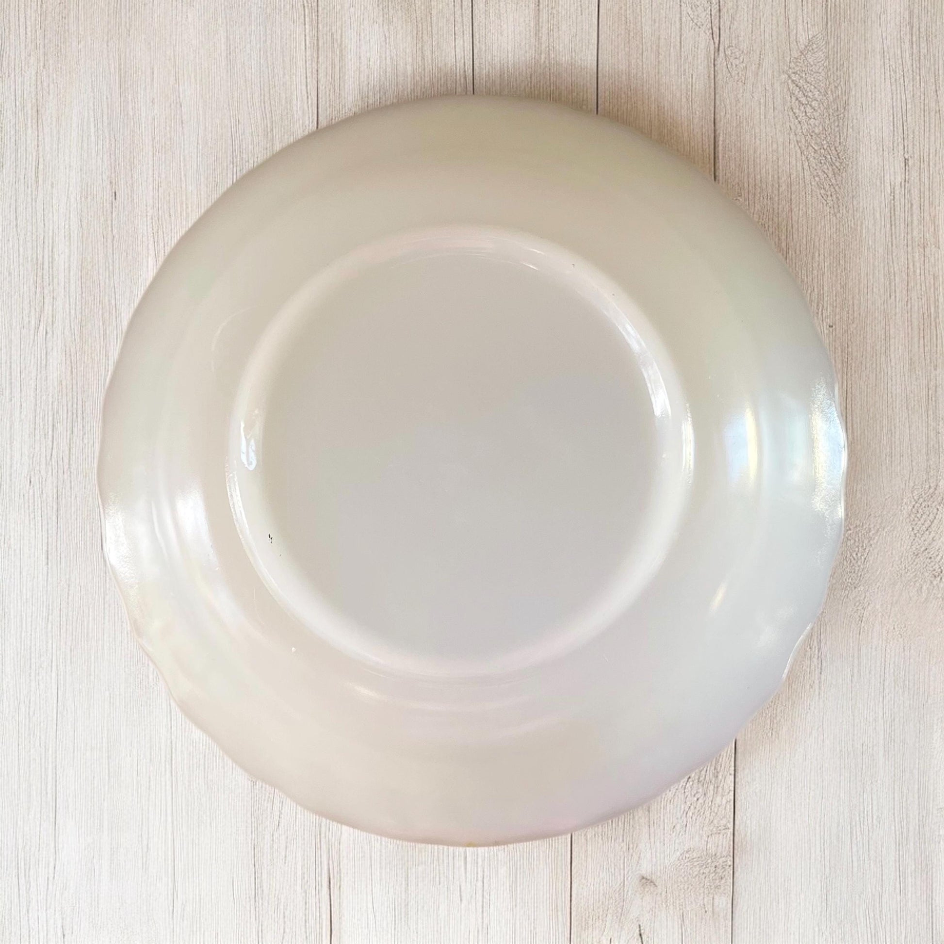 Vintage Fire King Milk Glass Cup and Saucer: Golden Anniversary Swirl