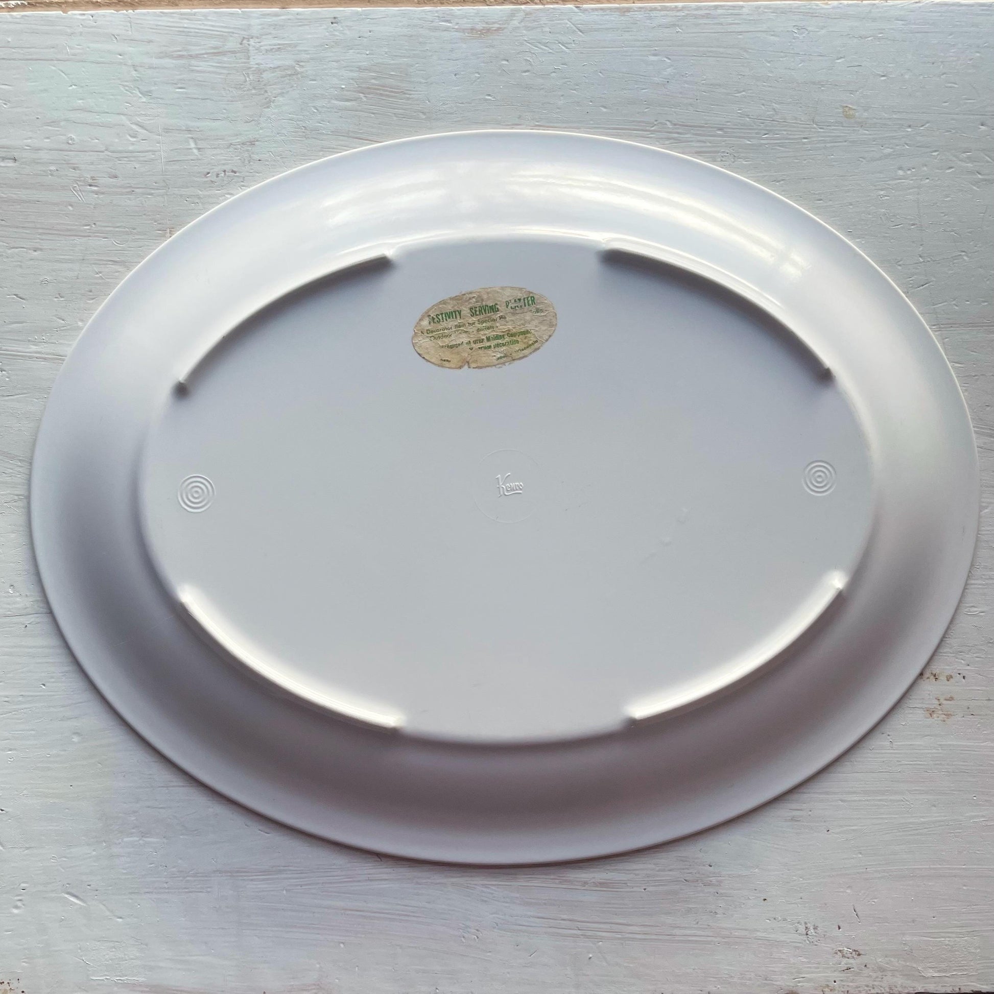 Vintage Kenro Melamine Serving Platter: Mid-Century Fruit Design