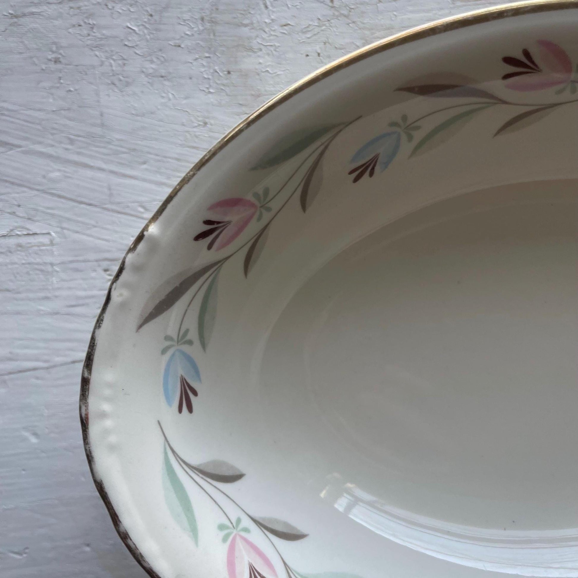 Vintage Homer Laughlin Nantucket Serving Bowl: Mid-Century Floral Fine China