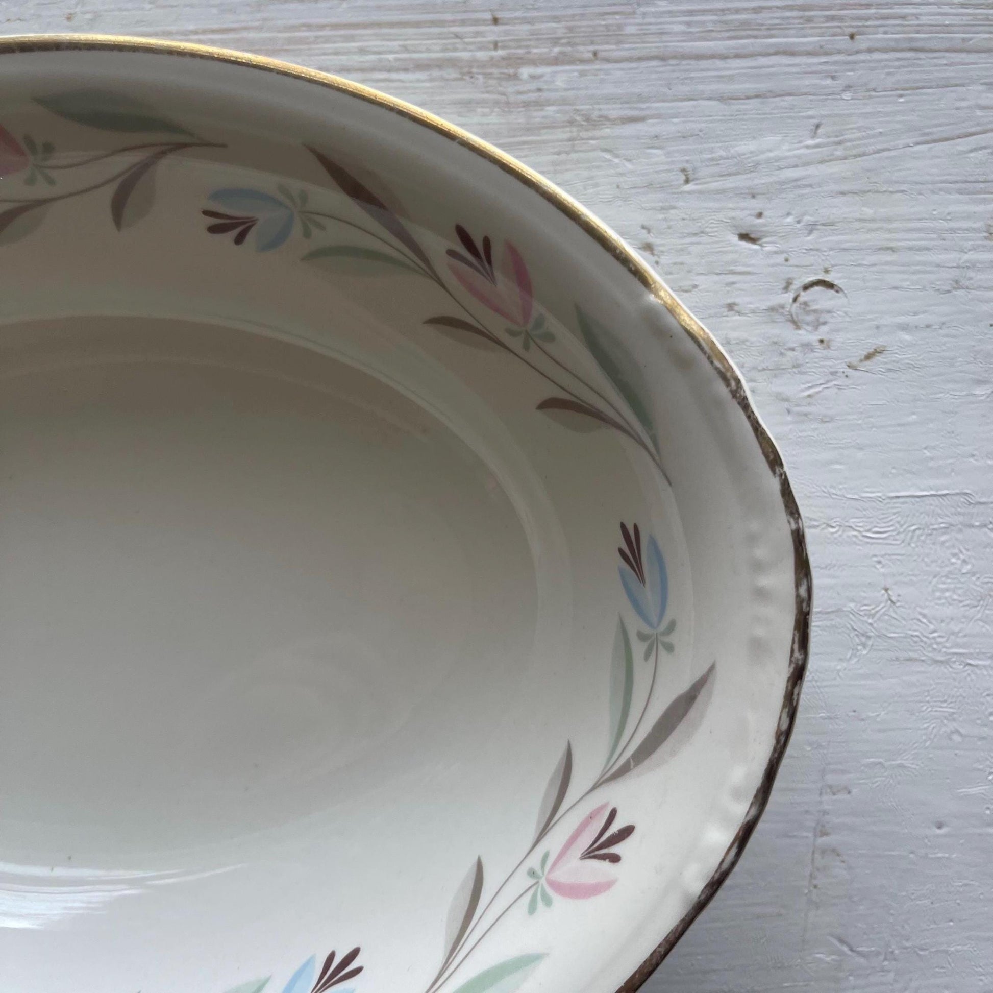 Homer Laughlin Eggshell Nautilus Nantucket Oval Serving Bowl - Elegant Mid-Century Dishes - Vintage Spring Dishes and Tableware