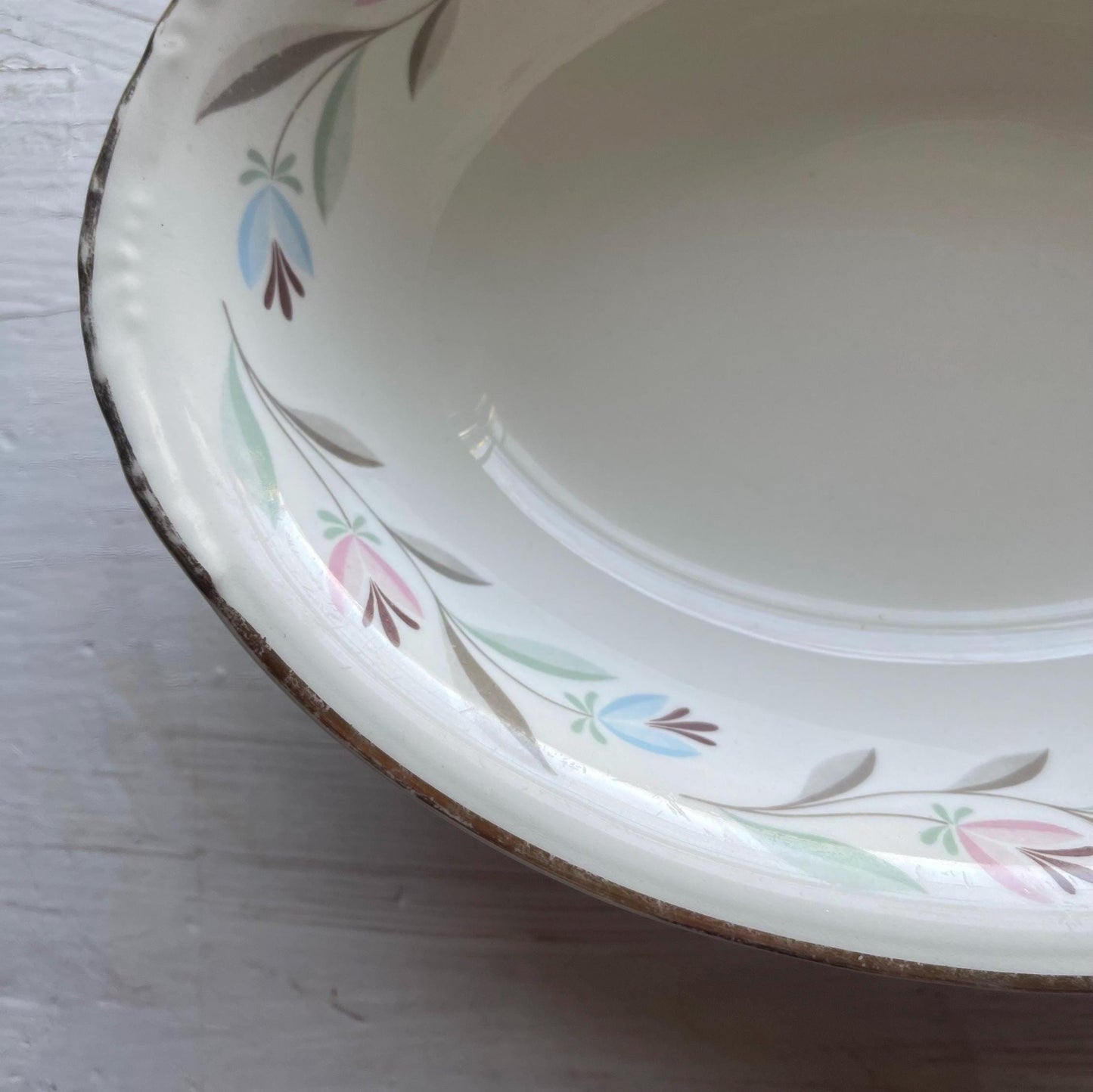 Vintage Homer Laughlin Nantucket Serving Bowl: Mid-Century Floral Fine China