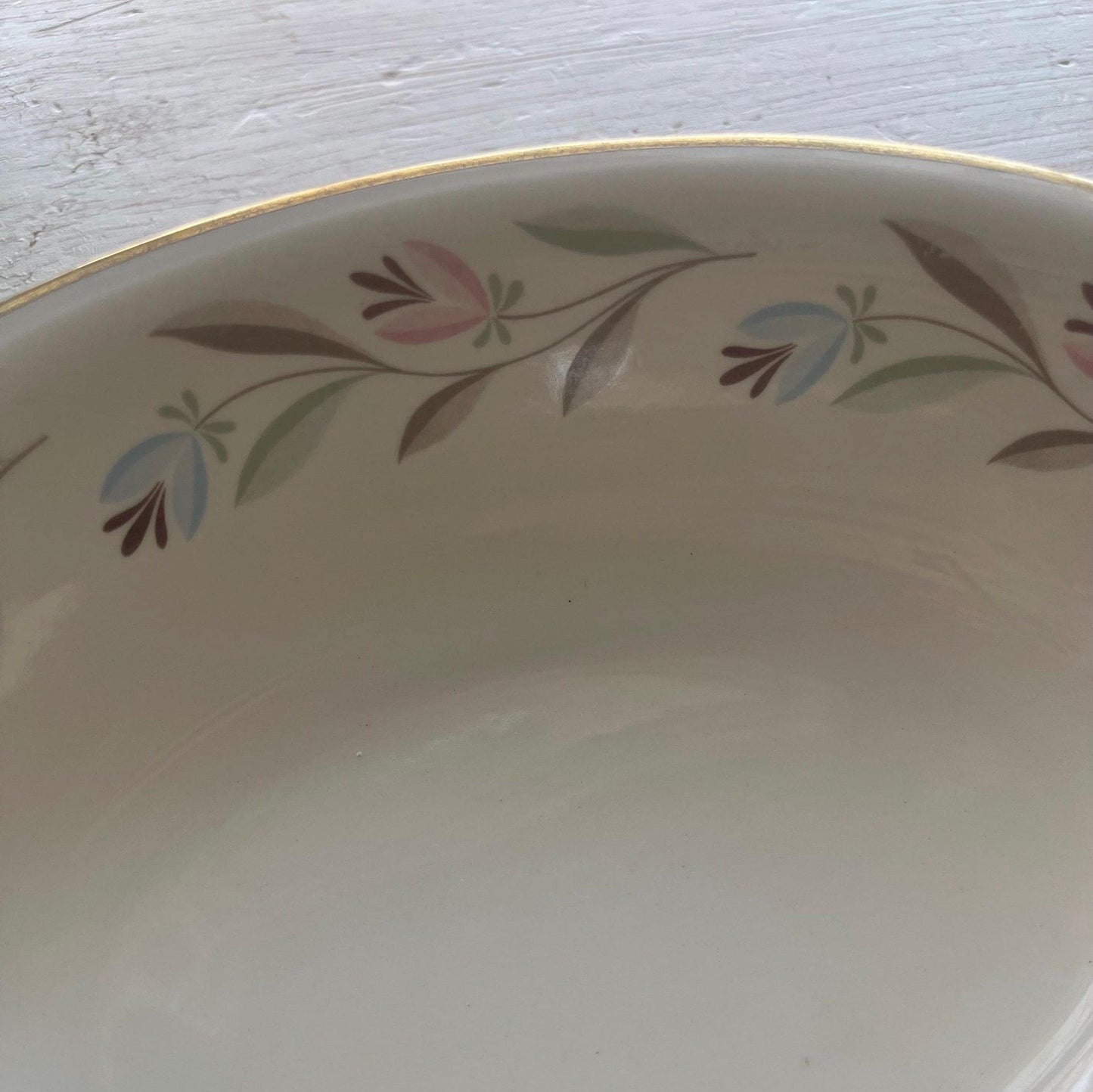 Homer Laughlin Eggshell Nautilus Nantucket Oval Serving Bowl - Elegant Mid-Century Dishes - Vintage Spring Dishes and Tableware