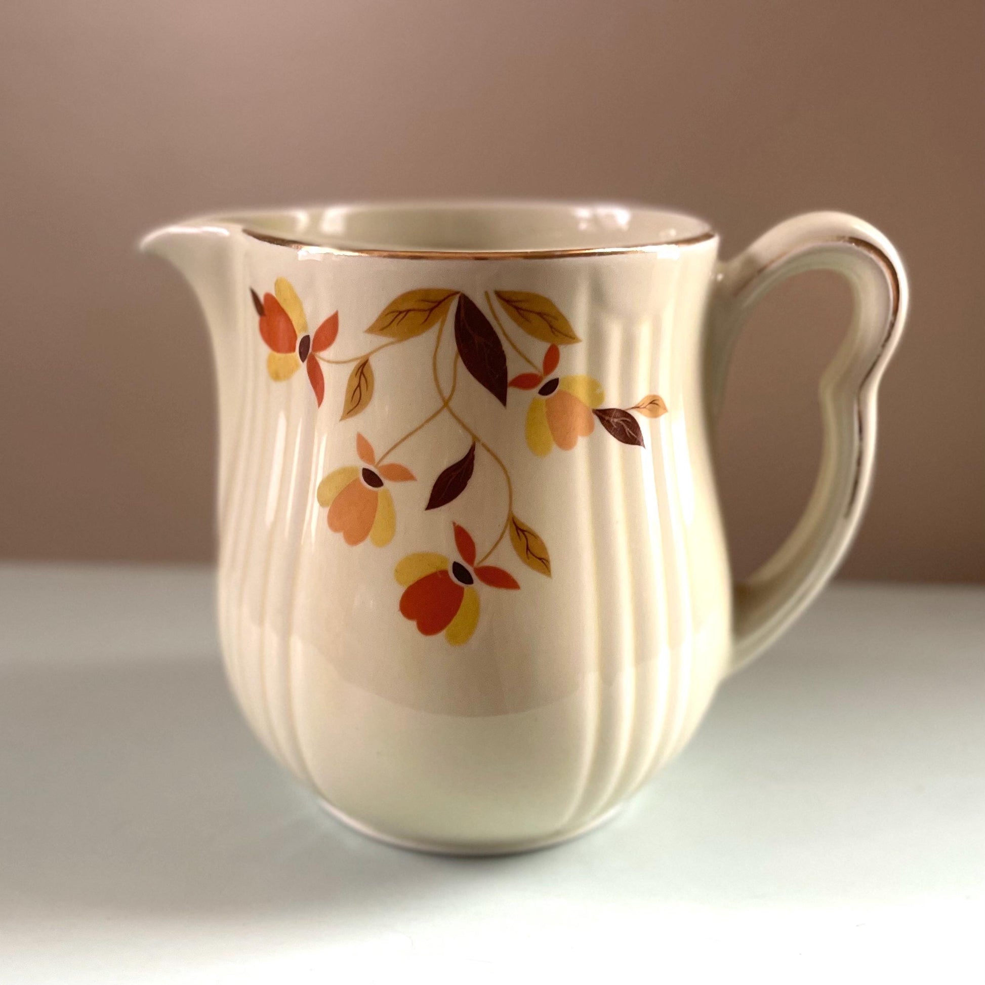 Vintage Hall Autumn Leaf Juice Pitcher - Retro Kitchenware - 1950s Drink Pitcher - Vintage Pitcher - Vintage Fall Dishes