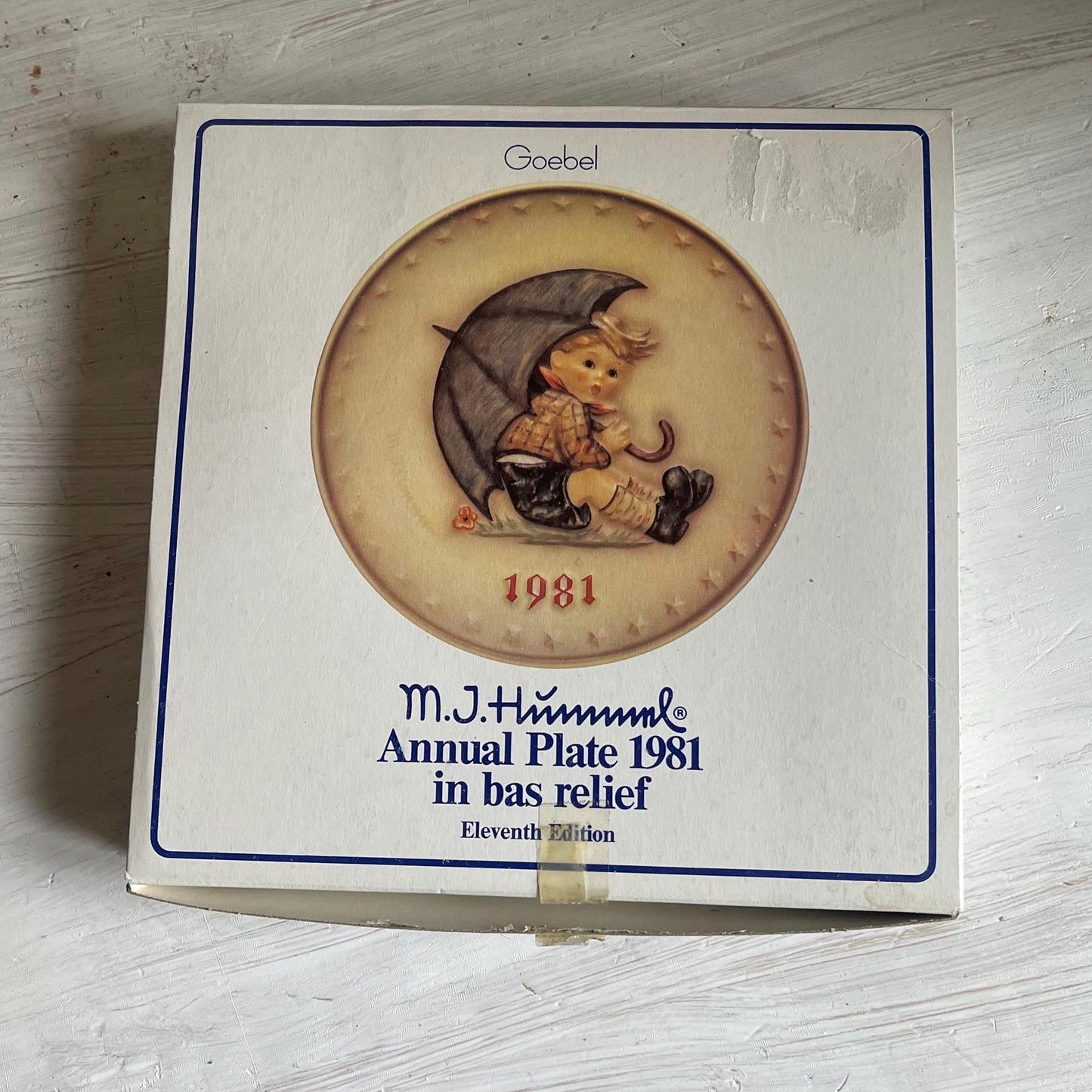 Vintage 1981 Hummel Annual Collector Plate - “Umbrella Boy” - Hummel Annual Plate - Vintage Hummel