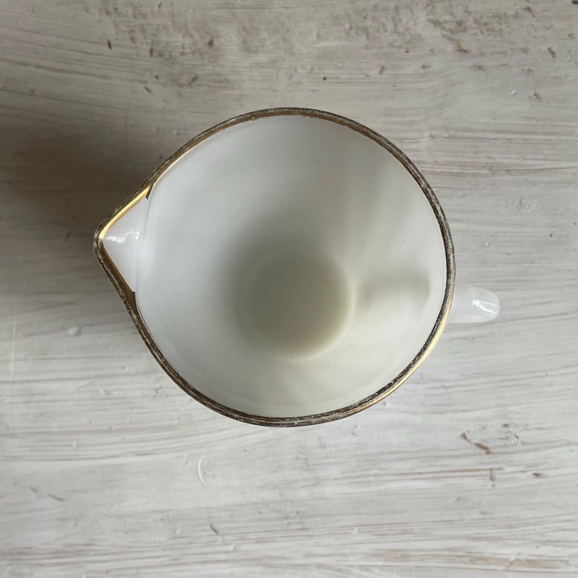 Fire King Milk Glass Golden Anniversary Cream and Sugar | Fire King Milk Glass Swirl | Vintage Anchor Hocking Gold Rim Milk Glass