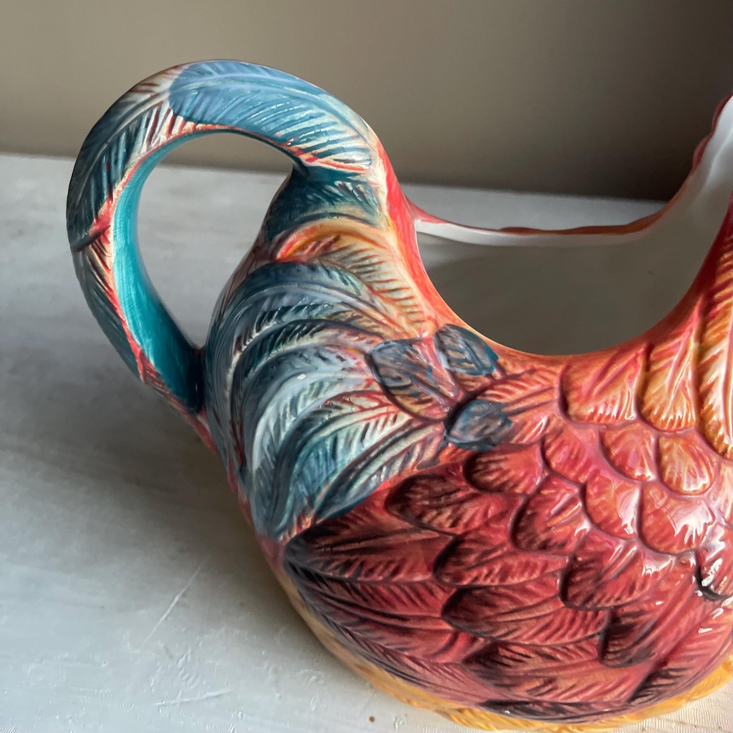 Rooster Pitcher by Country Gate Enesco - Vintage Pitcher - Farmhouse Decor - Gift for Rooster Collector - Chicken Pitcher