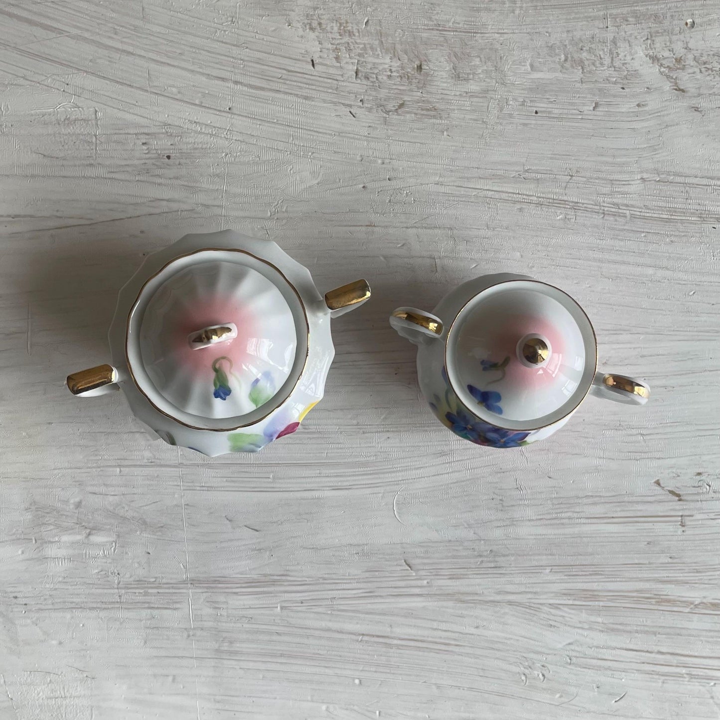 Vintage Takiro Japan Sugar Bowl and Creamer Set - Japanese China - Vintage Mini Sugar Bowl and Creamer - Hand Painted - Tea Lover Gift