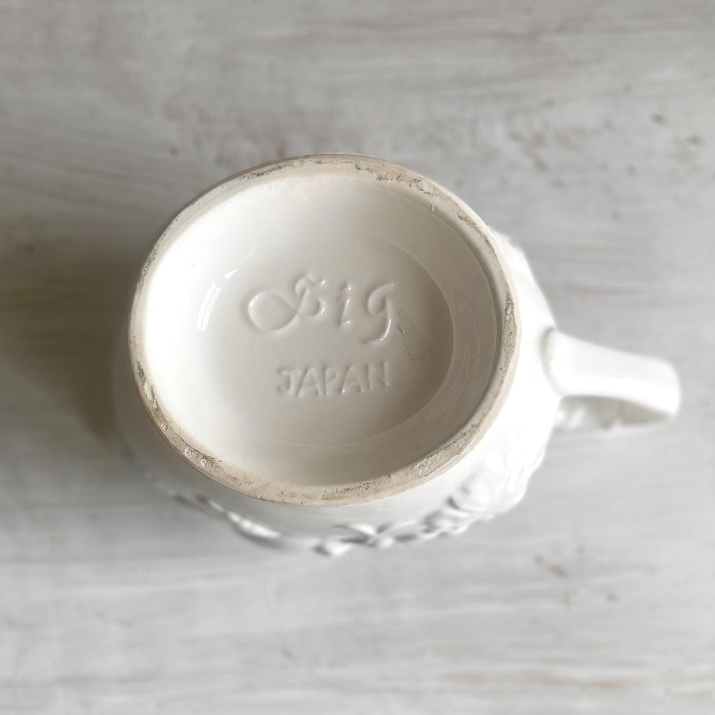 Vintage Sig Japan White Porcelain Gravy Boat - Grape Pattern - Japanese China - Vintage Gravy Boat - Holiday Entertaining - Sig China