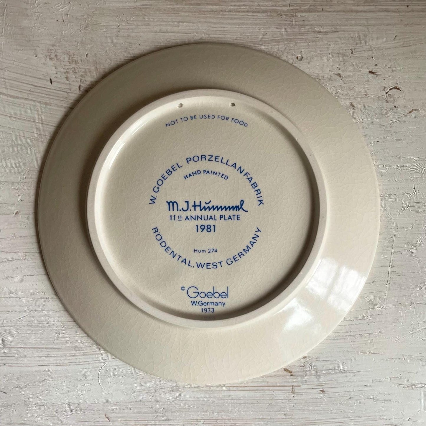 Vintage 1981 Hummel Annual Collector Plate - “Umbrella Boy” - Hummel Annual Plate - Vintage Hummel