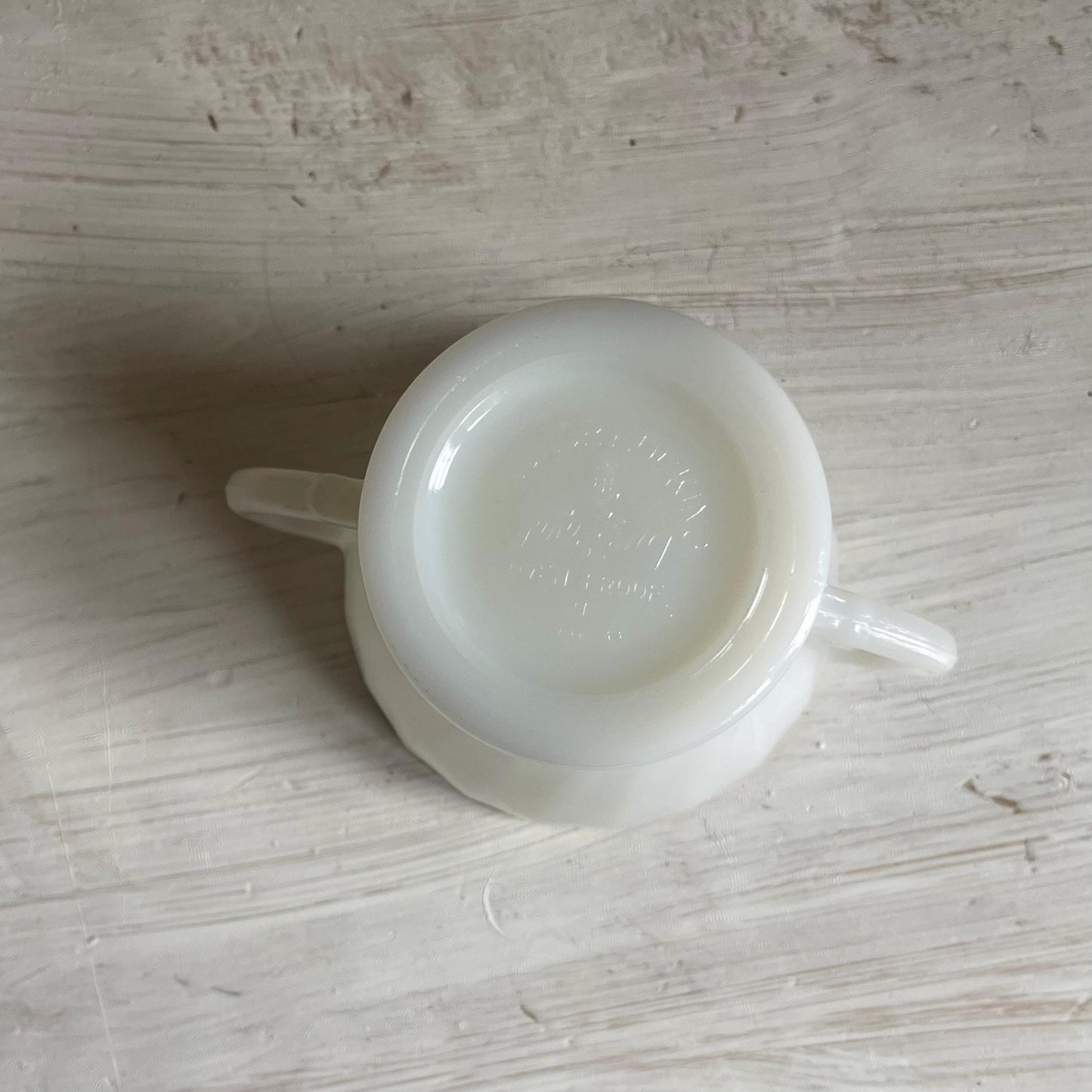 Fire King Milk Glass Golden Anniversary Cream and Sugar | Fire King Milk Glass Swirl | Vintage Anchor Hocking Gold Rim Milk Glass
