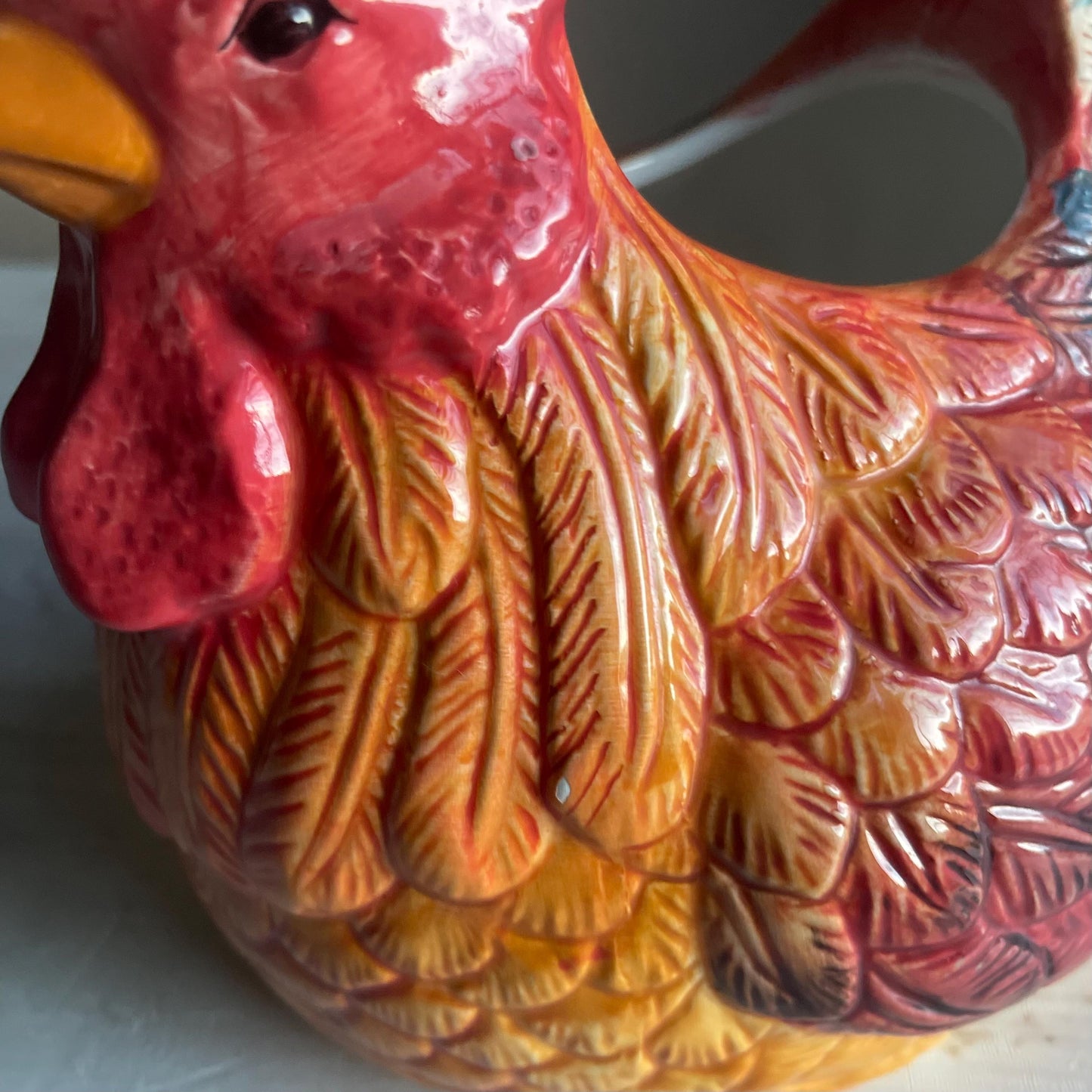 Rooster Pitcher by Country Gate Enesco - Vintage Pitcher - Farmhouse Decor - Gift for Rooster Collector - Chicken Pitcher