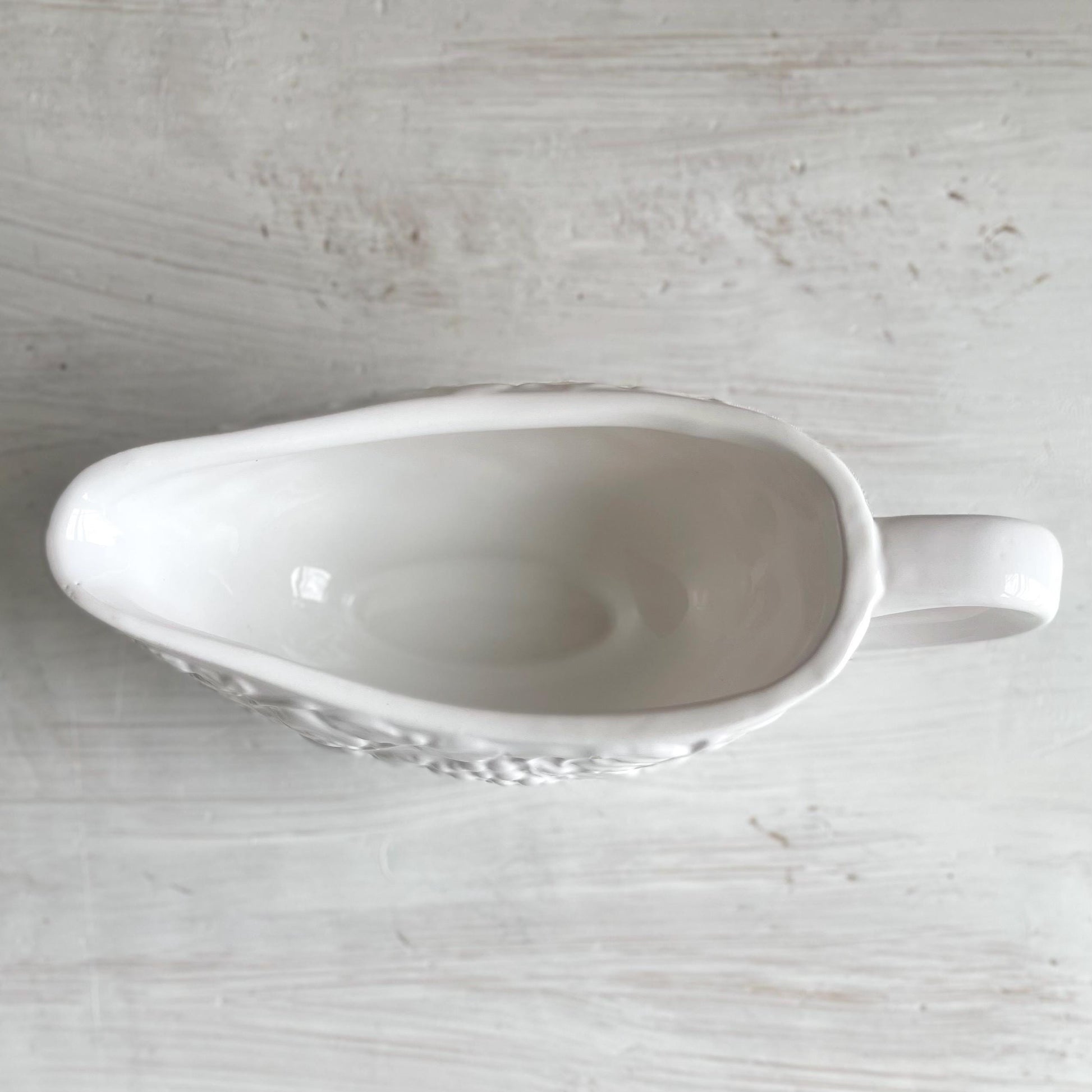 Gravy Boat with Plate by WCL China - Grape Pattern Gravy Boat - Vintage Gravy Boat