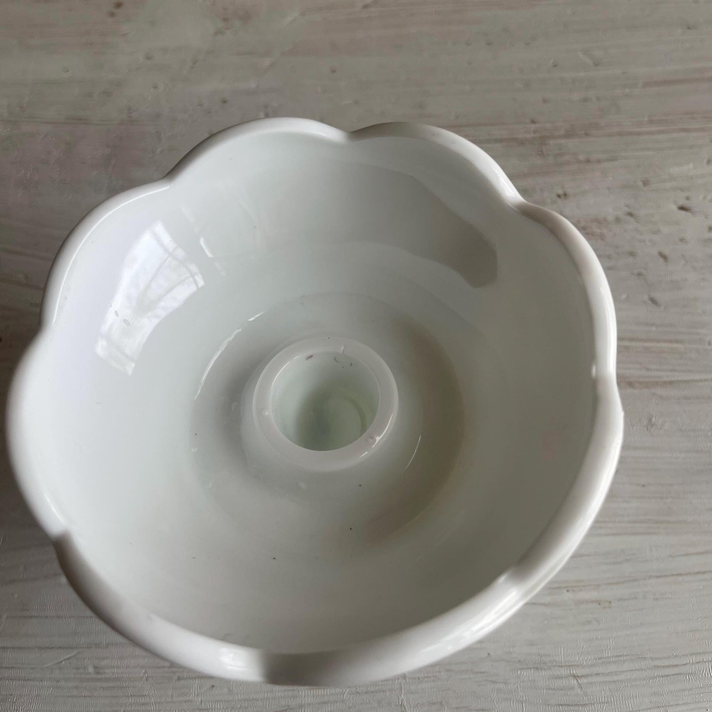Candle Holder - Vintage Indiana Colony Milk Glass - White Harvest Grape Footed Candle Holder - Taper Candle Holder - Vintage Milk Glass