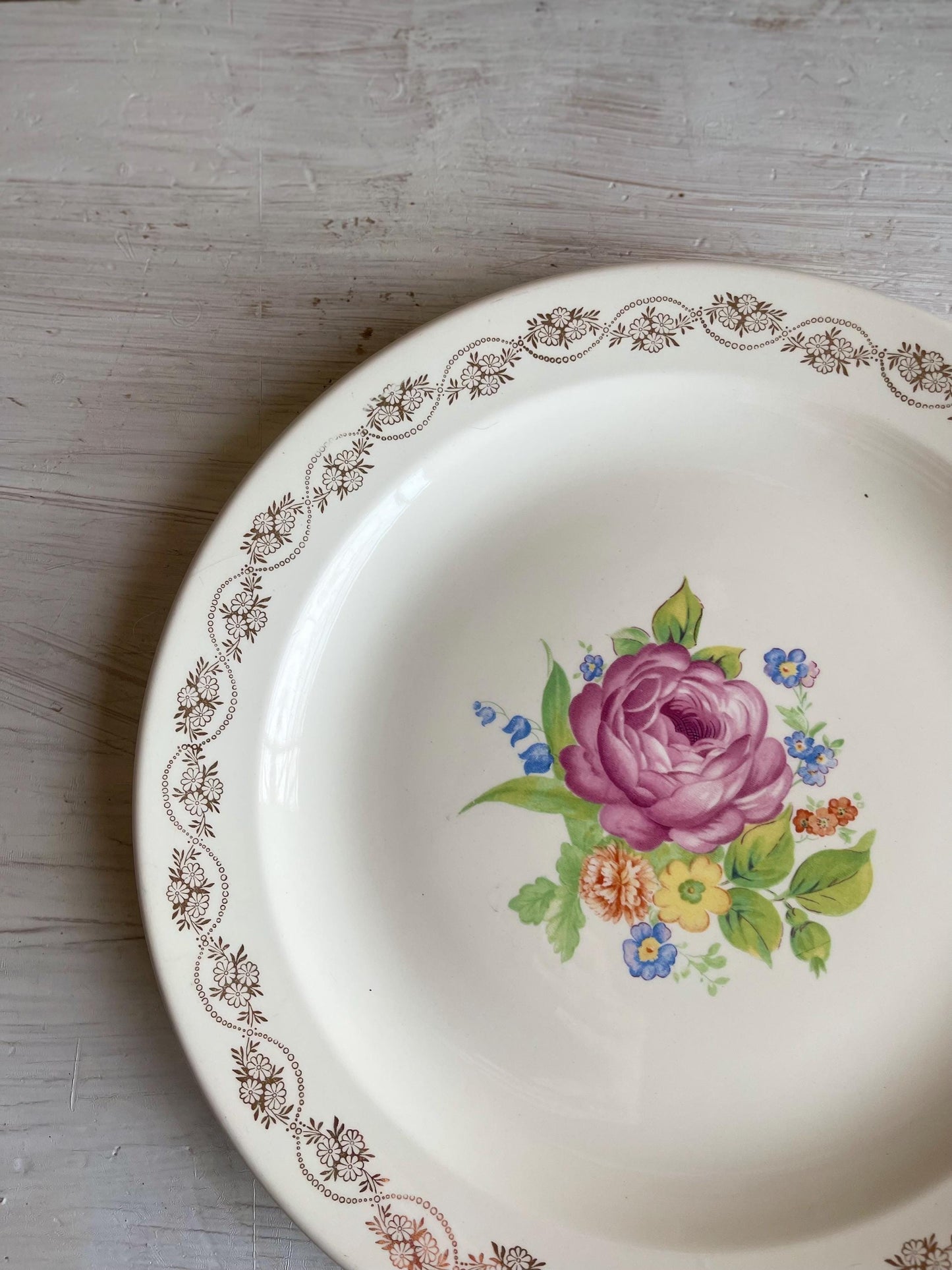 Vintage Royal China Daisy Ann Serving Plate - 1950s Kitchen Decor
