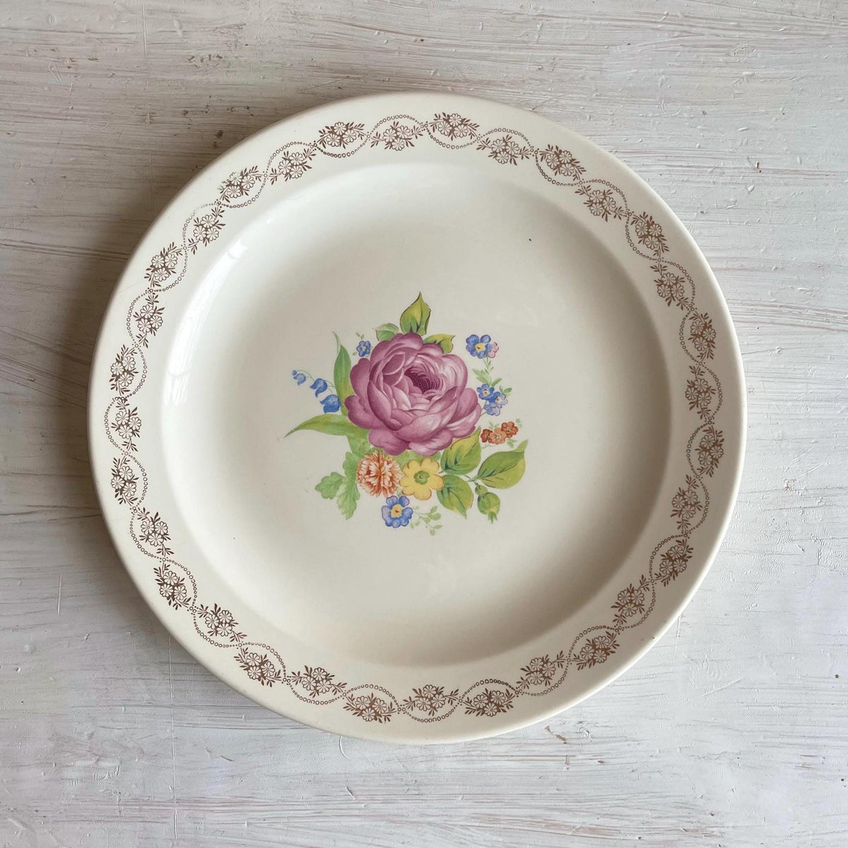 Vintage Royal China Daisy Ann Serving Plate - 1950s Kitchen Decor