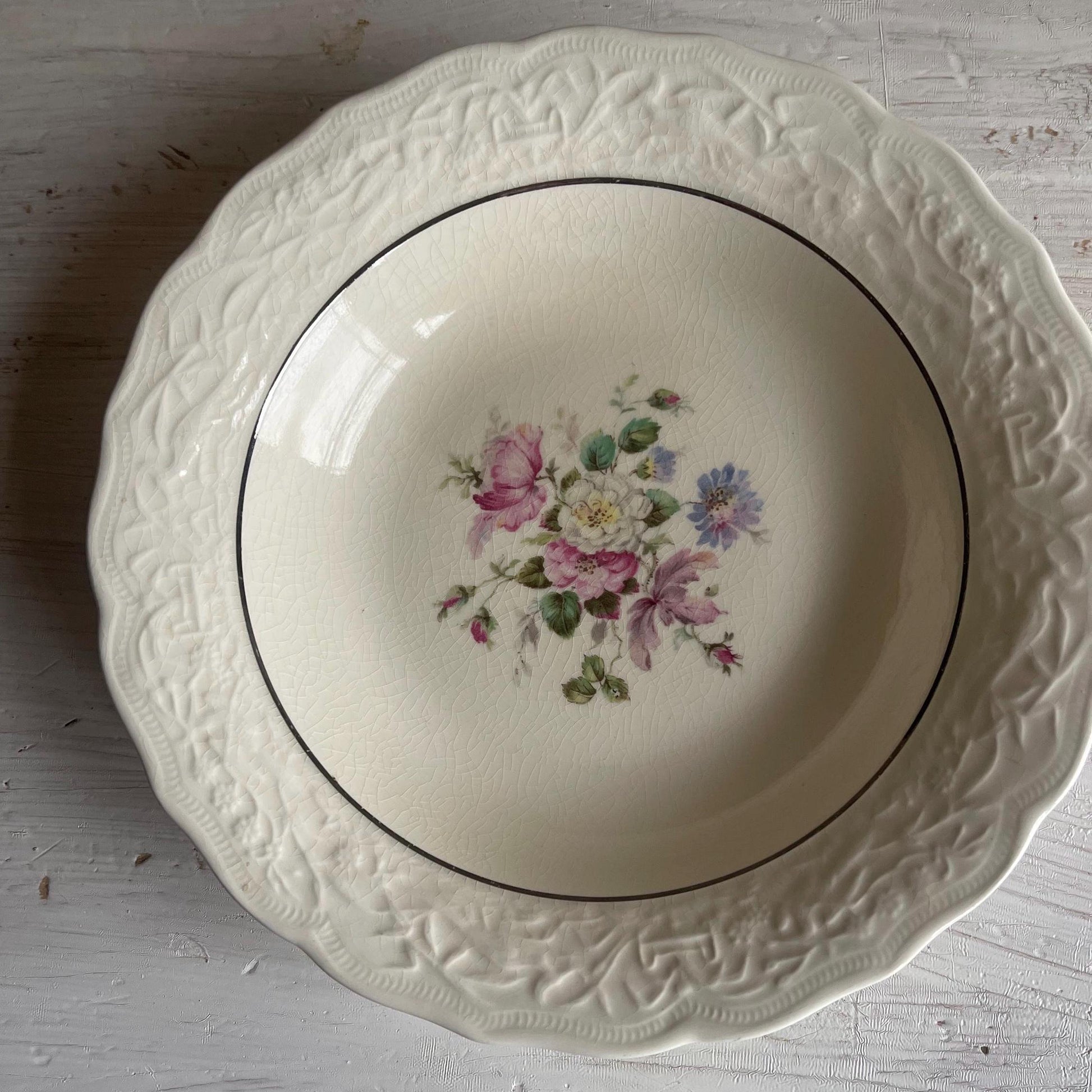 Vintage Serving Bowl - Mount Clemens Serving Bowl - 1930s Vintage Dishes - Floral Serving Bowl - 1930s China - Spring Kitchen Decor