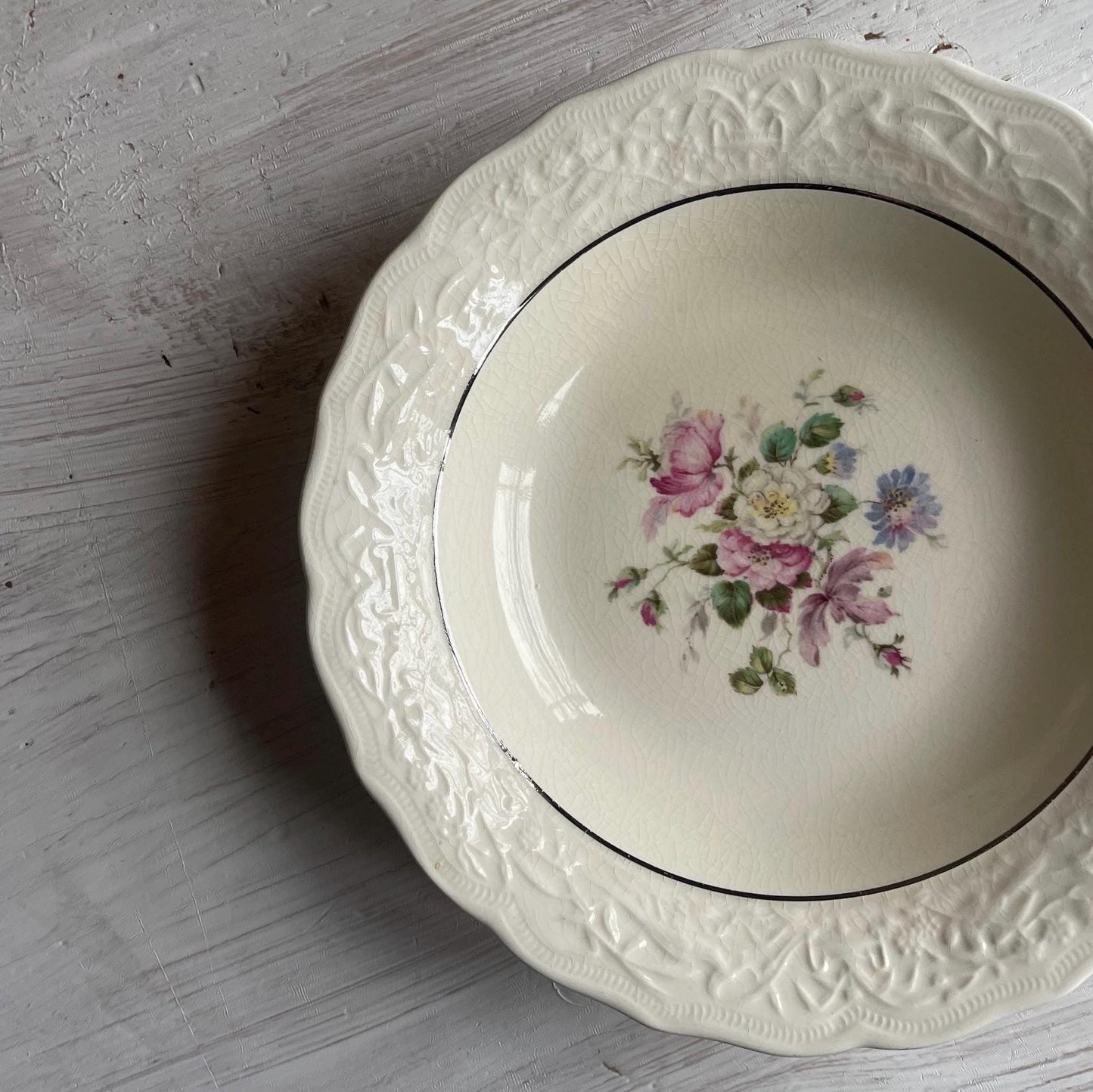 Vintage Serving Bowl - Mount Clemens Serving Bowl - 1930s Vintage Dishes - Floral Serving Bowl - 1930s China - Spring Kitchen Decor