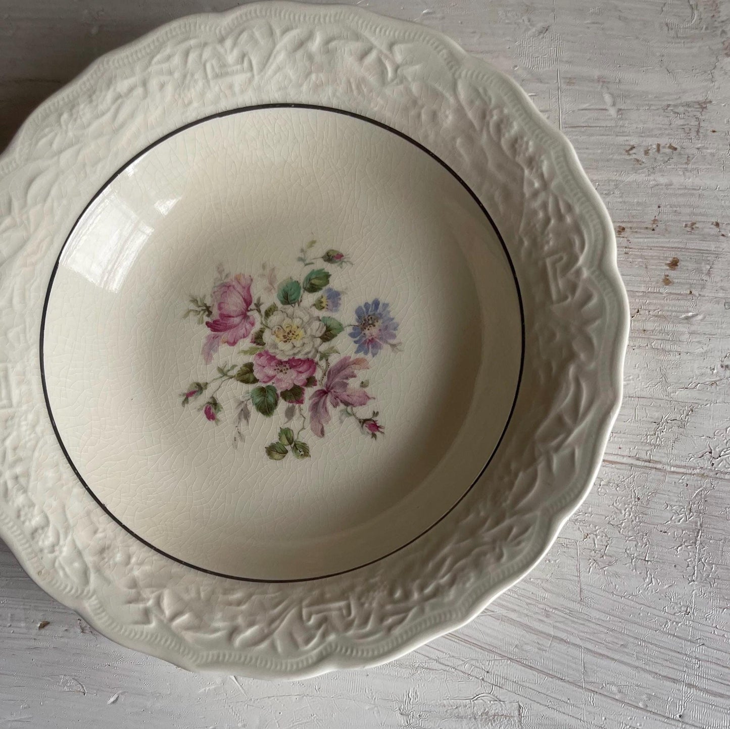 Vintage Serving Bowl - Mount Clemens Serving Bowl - 1930s Vintage Dishes - Floral Serving Bowl - 1930s China - Spring Kitchen Decor