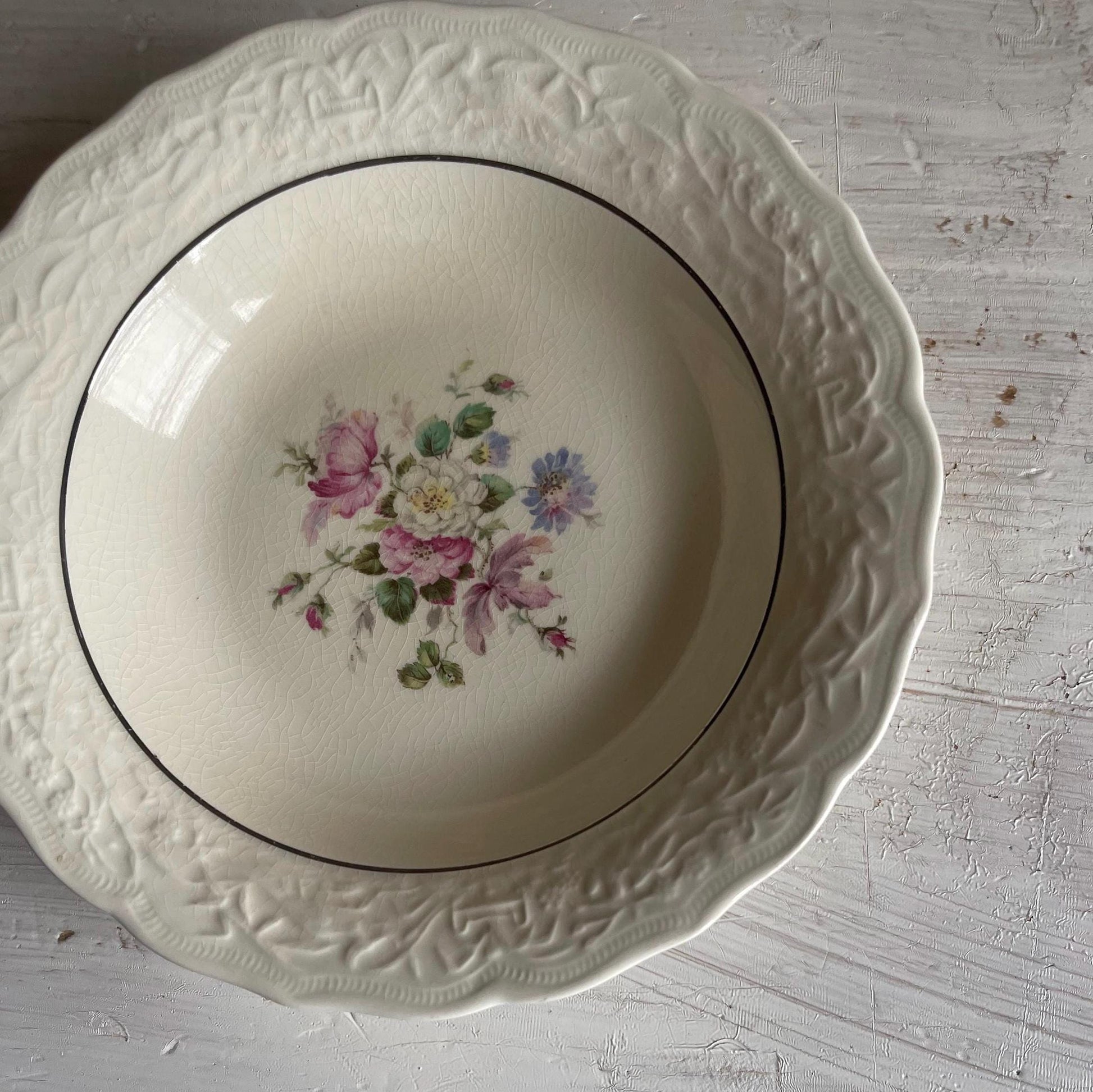 Vintage Serving Bowl - Mount Clemens Serving Bowl - 1930s Vintage Dishes - Floral Serving Bowl - 1930s China - Spring Kitchen Decor