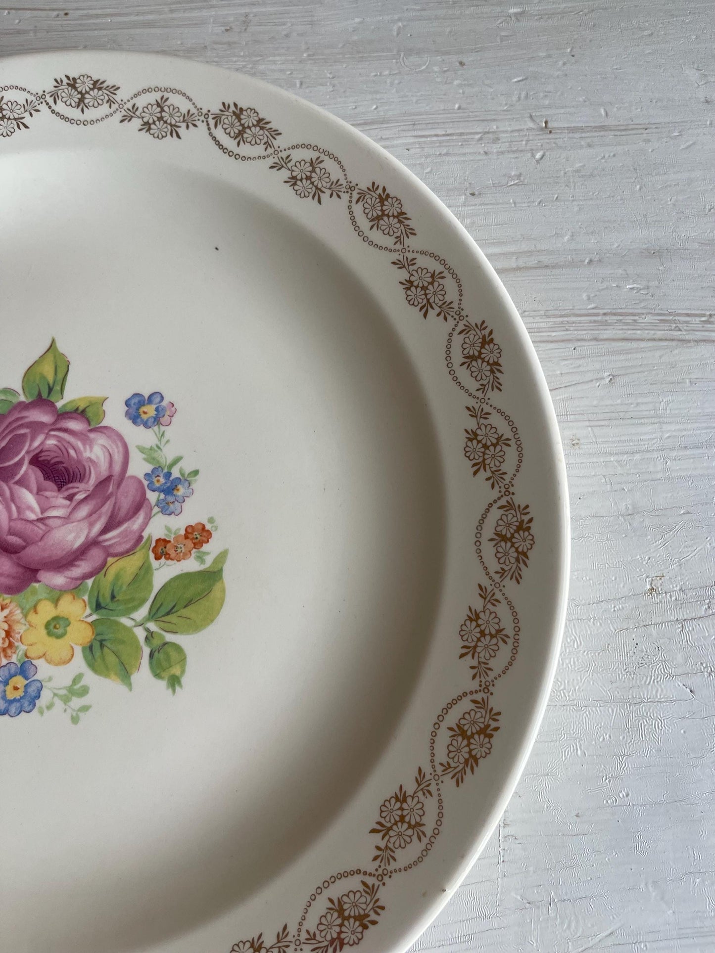 Vintage Royal China Daisy Ann Serving Plate - 1950s Kitchen Decor