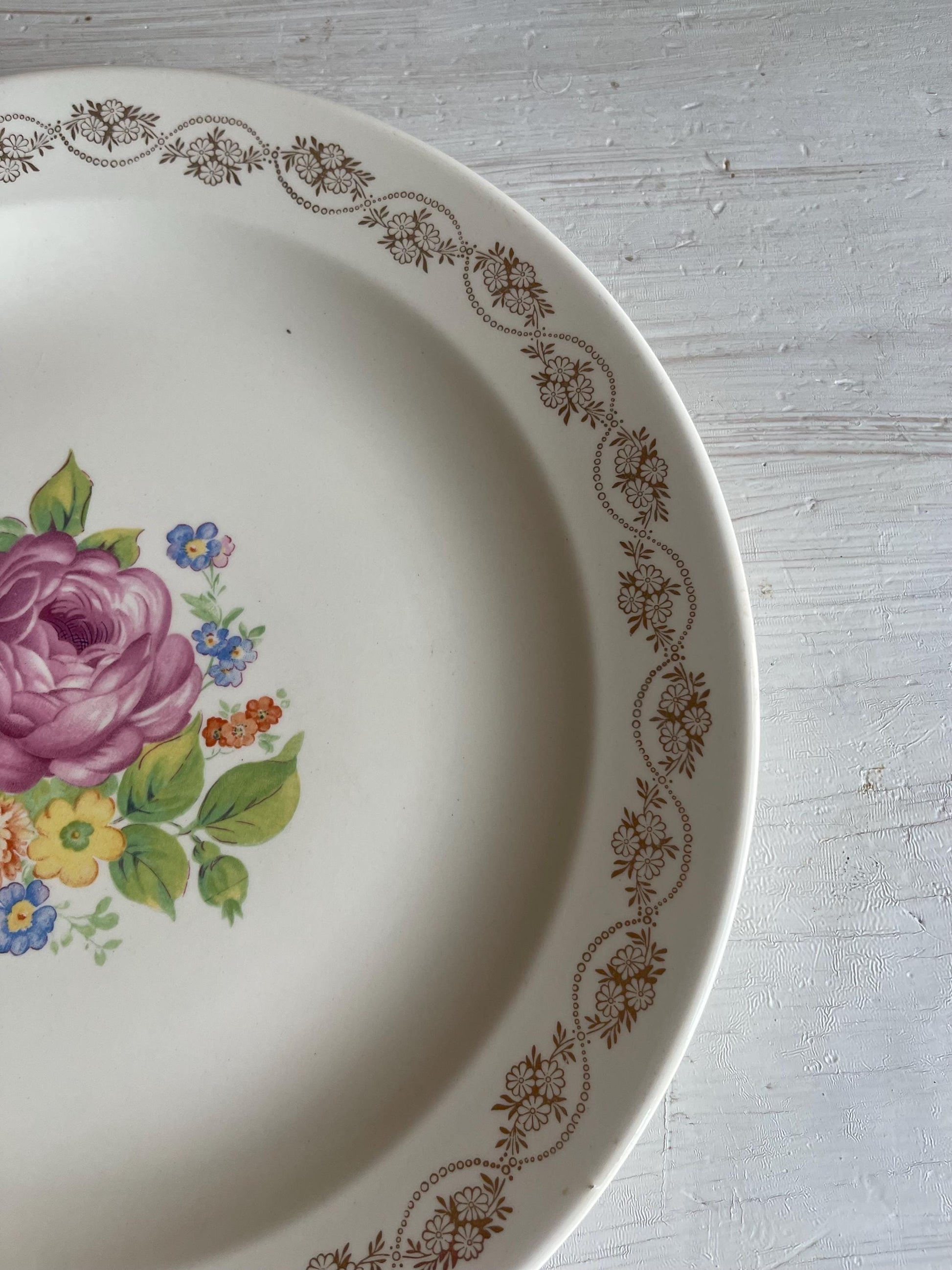 Vintage Royal China Daisy Ann Serving Plate - 1950s Kitchen Decor