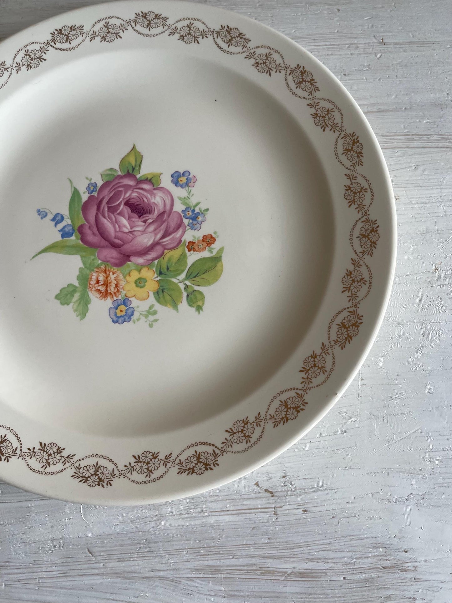 Vintage Royal China Daisy Ann Serving Plate - 1950s Kitchen Decor