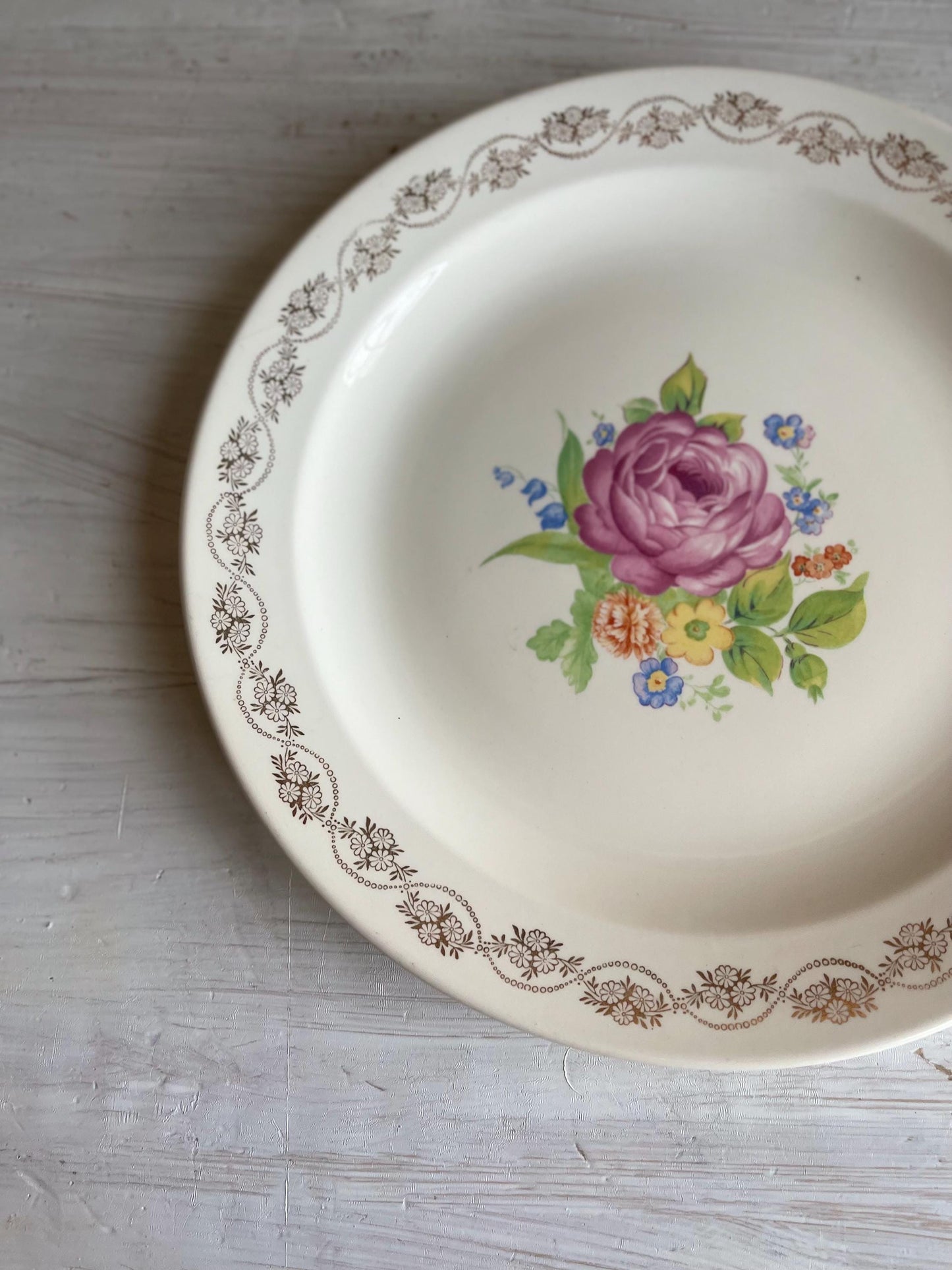 Vintage Royal China Daisy Ann Serving Plate - 1950s Kitchen Decor