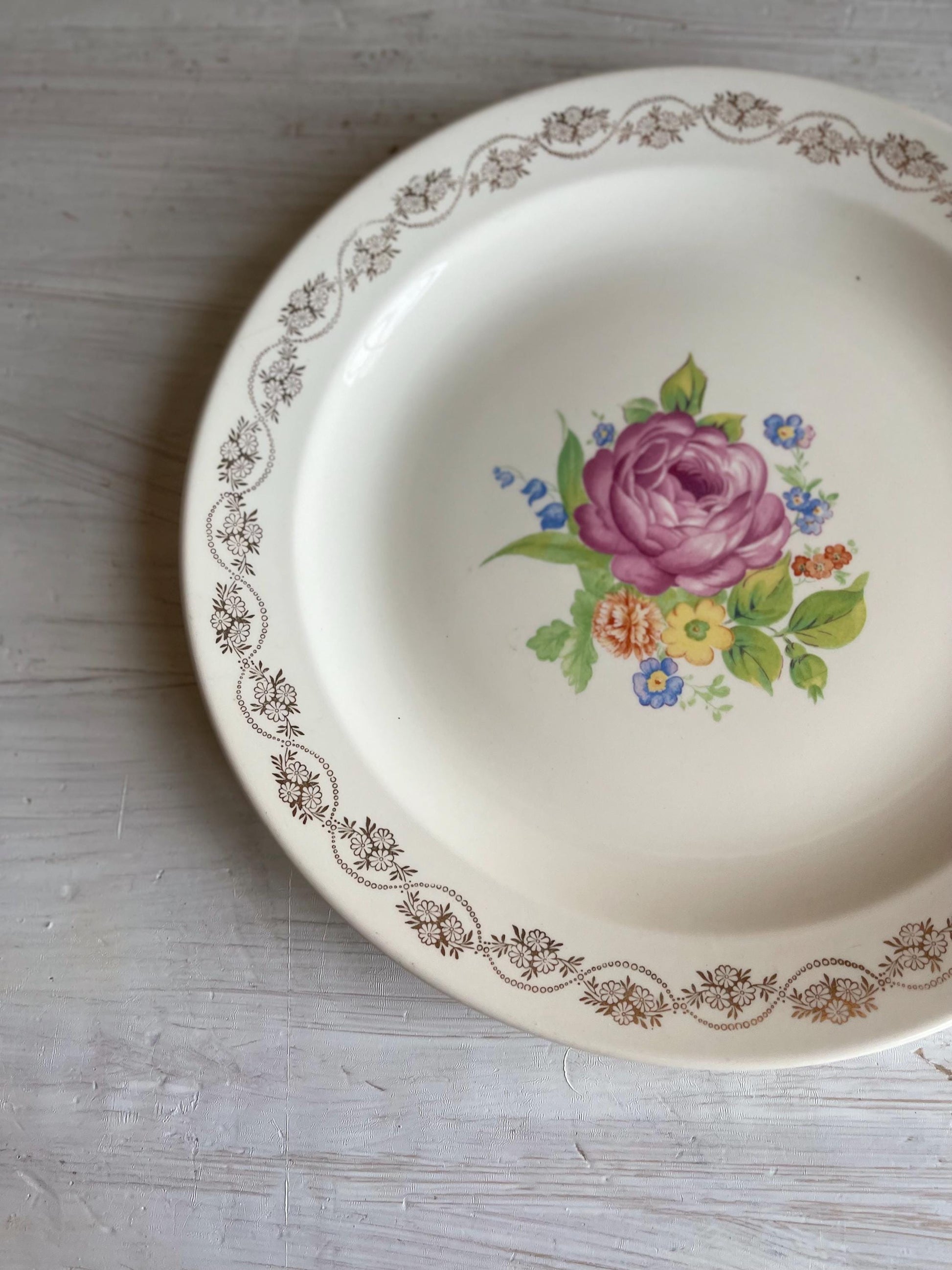 Vintage Royal China Daisy Ann Serving Plate - 1950s Kitchen Decor