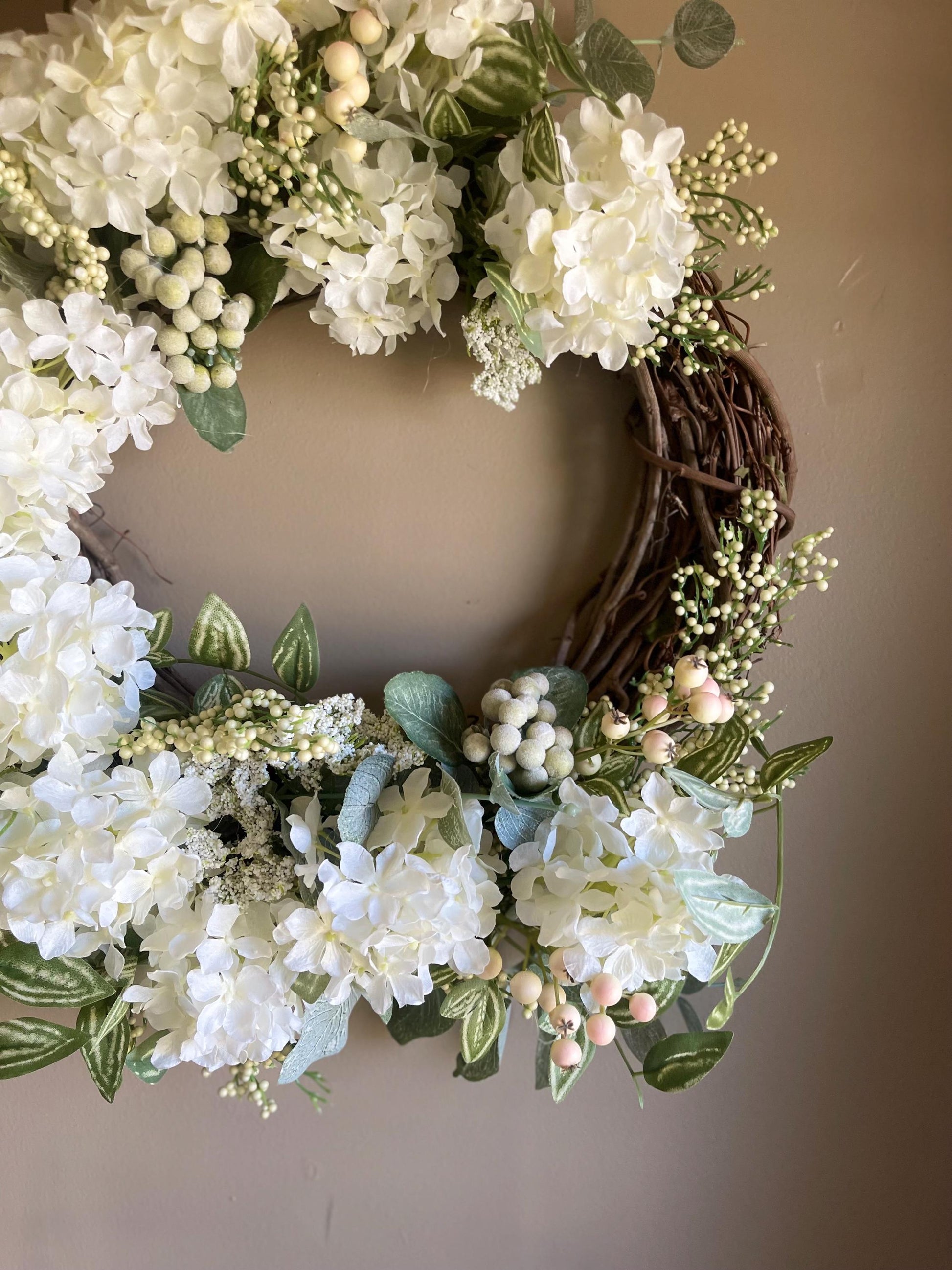 Spring Wreath | Elegant Spring Wreath | Spring Wreath for Front Door | Farmhouse Wreath