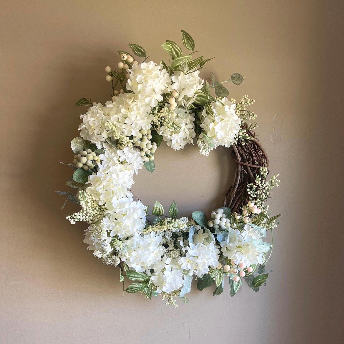 Spring Wreath | Elegant Spring Wreath | Spring Wreath for Front Door | Farmhouse Wreath