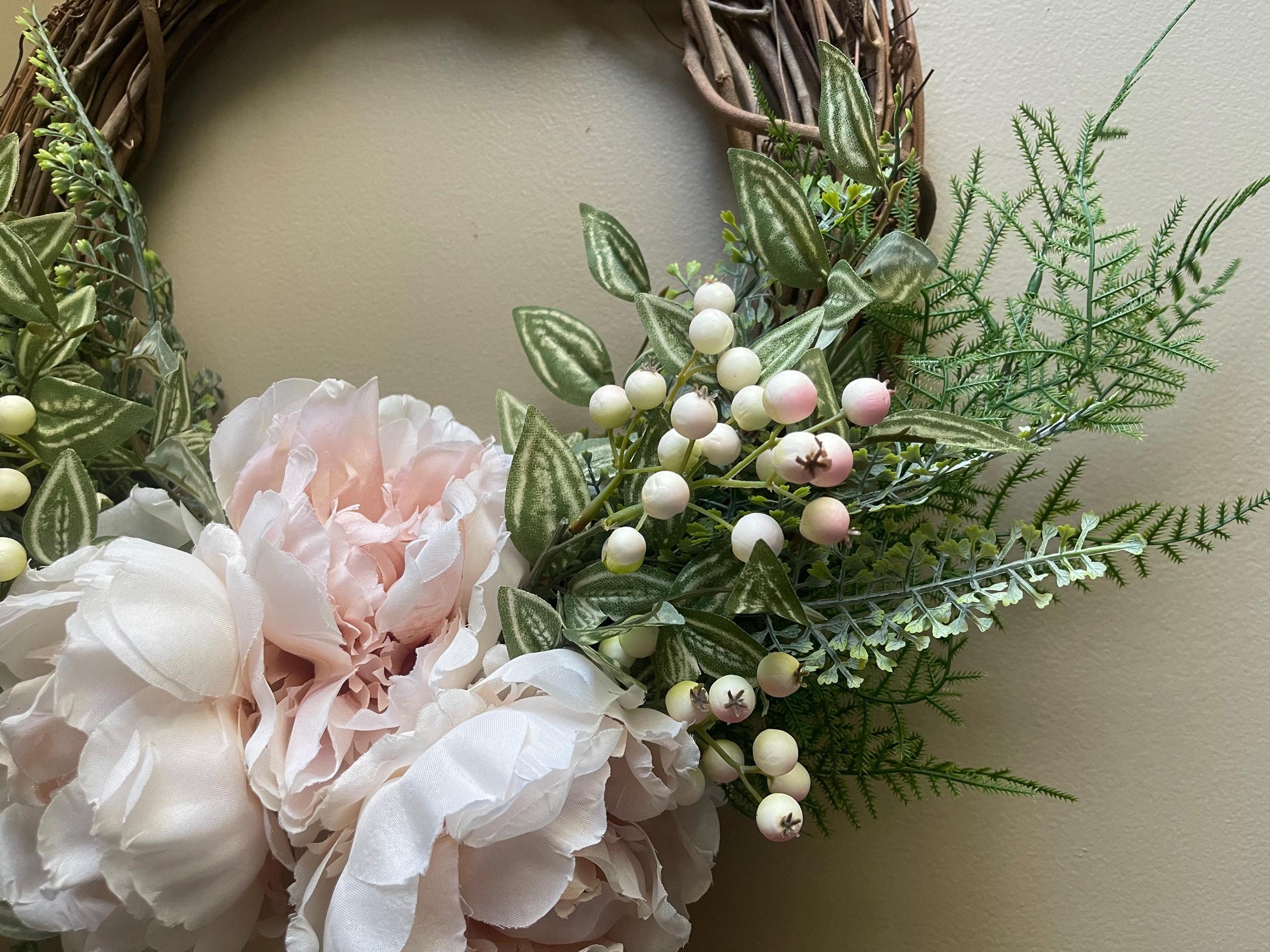 Elegant Summer Peony Wreath | Farmhouse & French Country Decor
