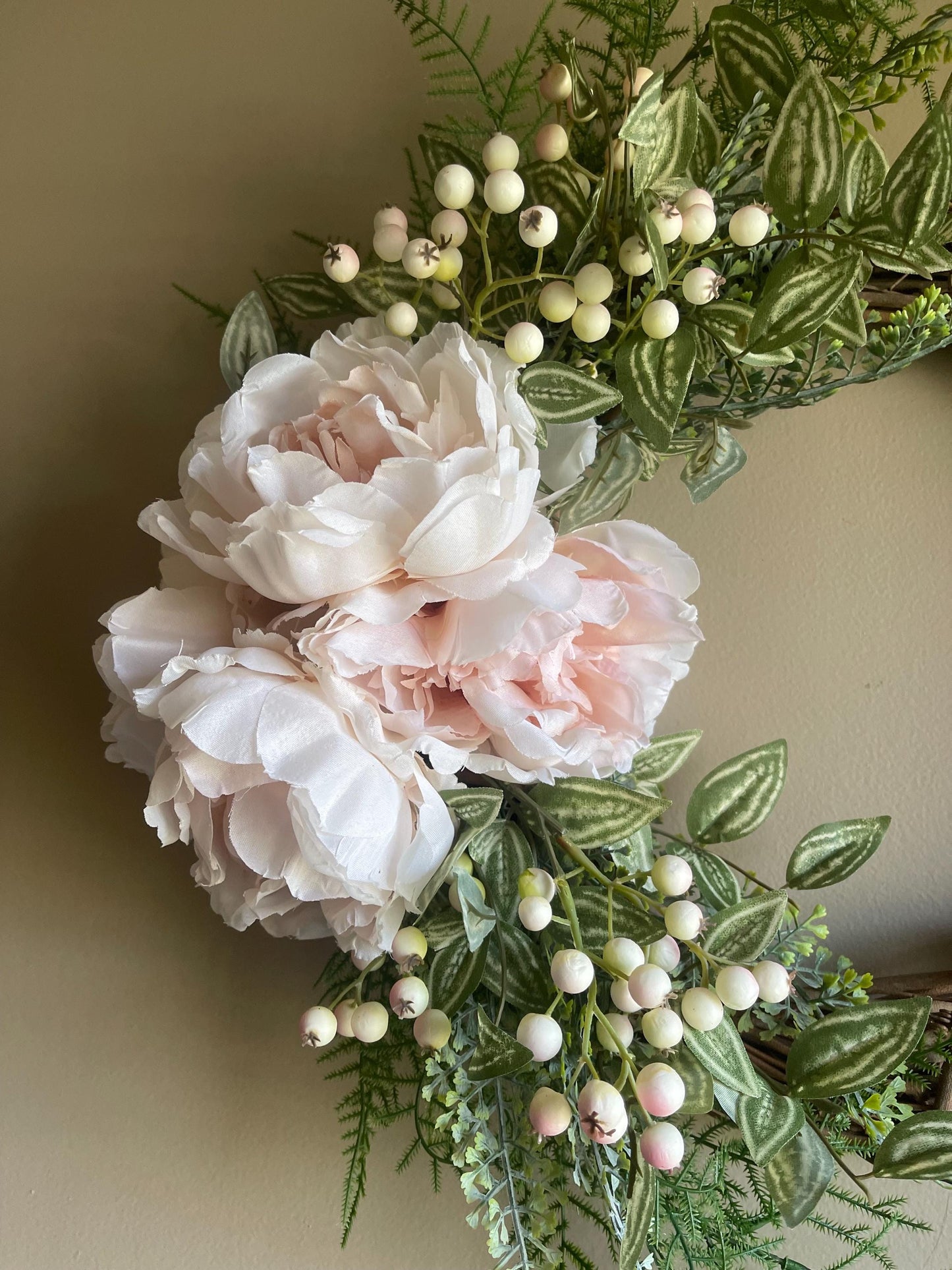 Elegant Summer Peony Wreath | Farmhouse & French Country Decor