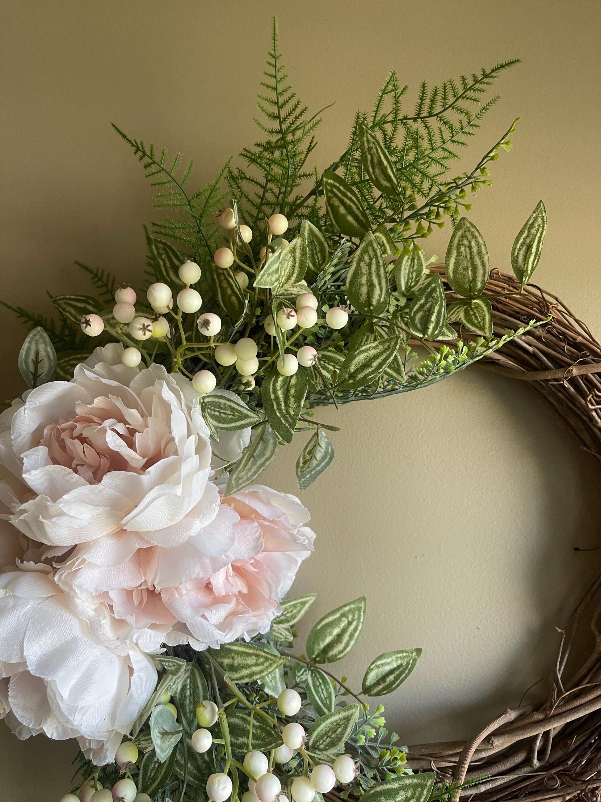 Elegant Summer Peony Wreath | Farmhouse & French Country Decor
