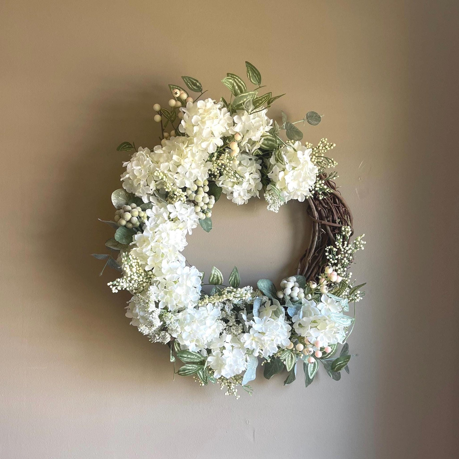 Spring Wreath | Elegant Spring Wreath | Spring Wreath for Front Door | Farmhouse Wreath