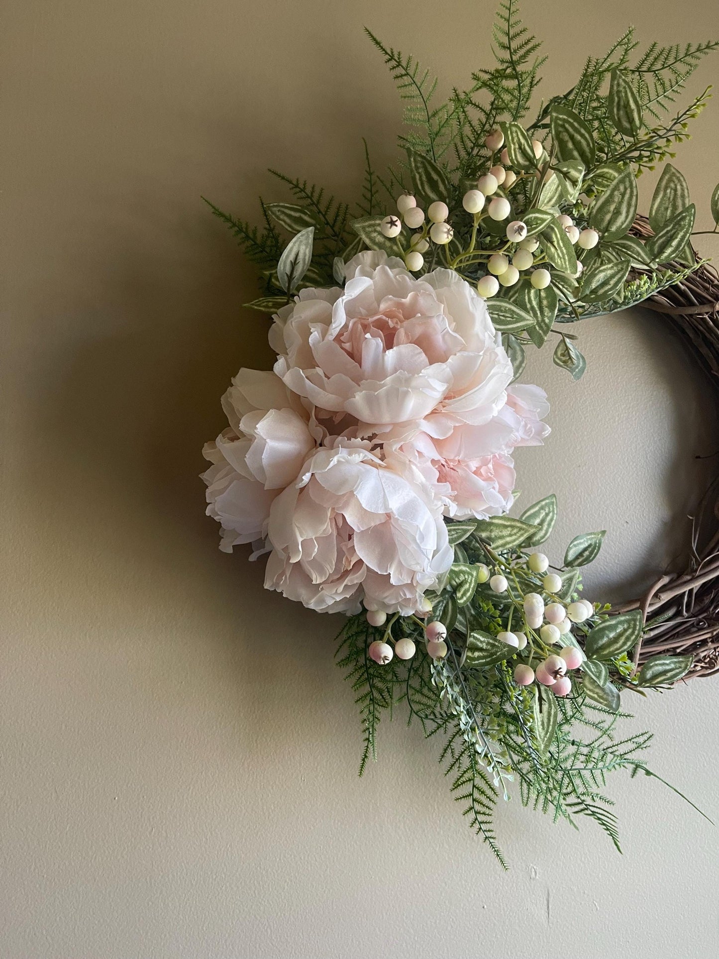 Elegant Summer Peony Wreath | Farmhouse & French Country Decor