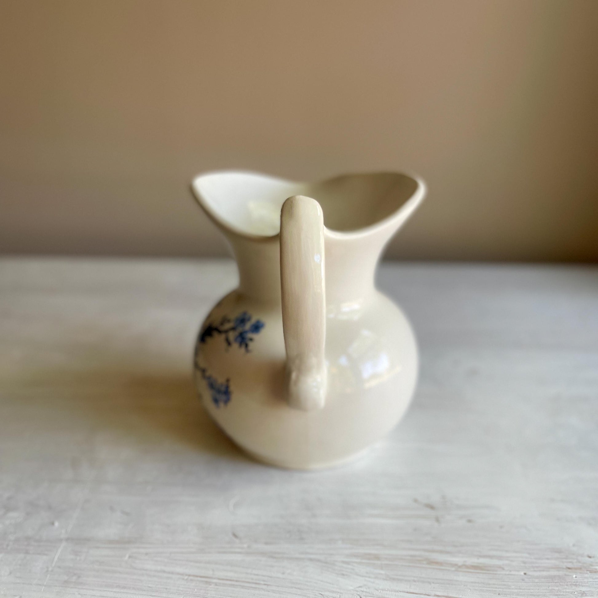 Vintage Pitcher - Blue and White Farmhouse Decor
