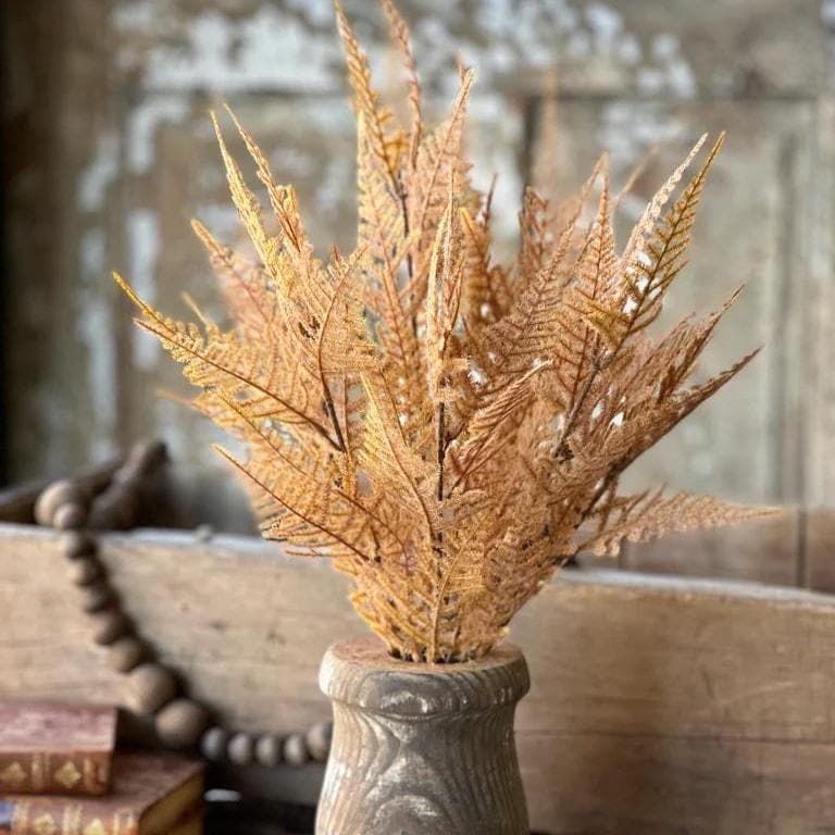 Artificial Fernbank Bush 19" Sandalwood. Fall Faux Greenery. Fall Wreath Supplies. Asparagus Fern. High Quality Foliage. Fall Stems.