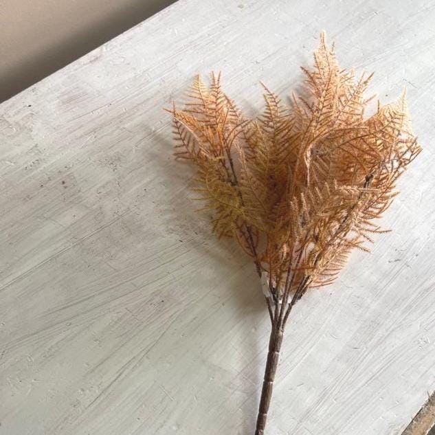 Artificial Fernbank Bush 19" Sandalwood. Fall Faux Greenery. Fall Wreath Supplies. Asparagus Fern. High Quality Foliage. Fall Stems.
