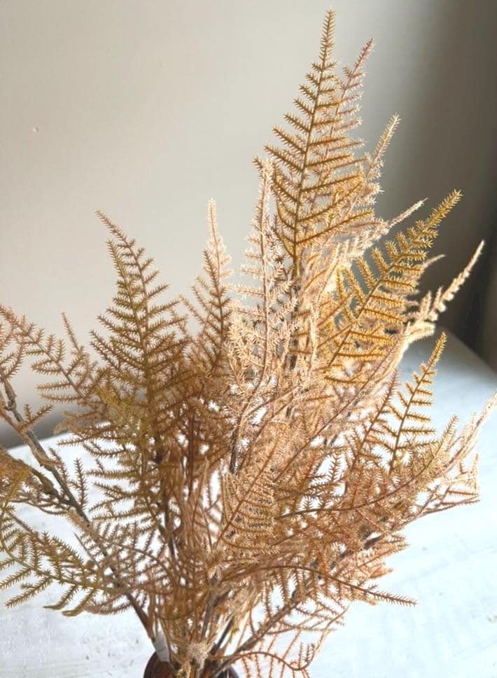 Artificial Fernbank Bush 19" Sandalwood. Fall Faux Greenery. Fall Wreath Supplies. Asparagus Fern. High Quality Foliage. Fall Stems.