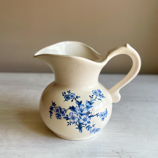Vintage Pitcher - Blue and White Farmhouse Decor