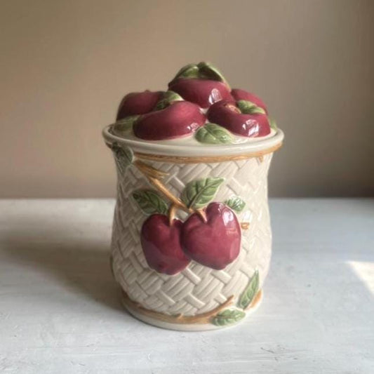 Vintage Franciscan Apple Cookie Jar - 9.5 Inches High | Apple Canister