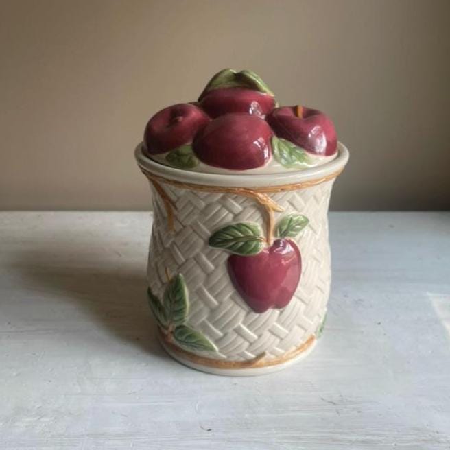 Vintage Franciscan Apple Cookie Jar - 9.5 Inches High | Apple Canister